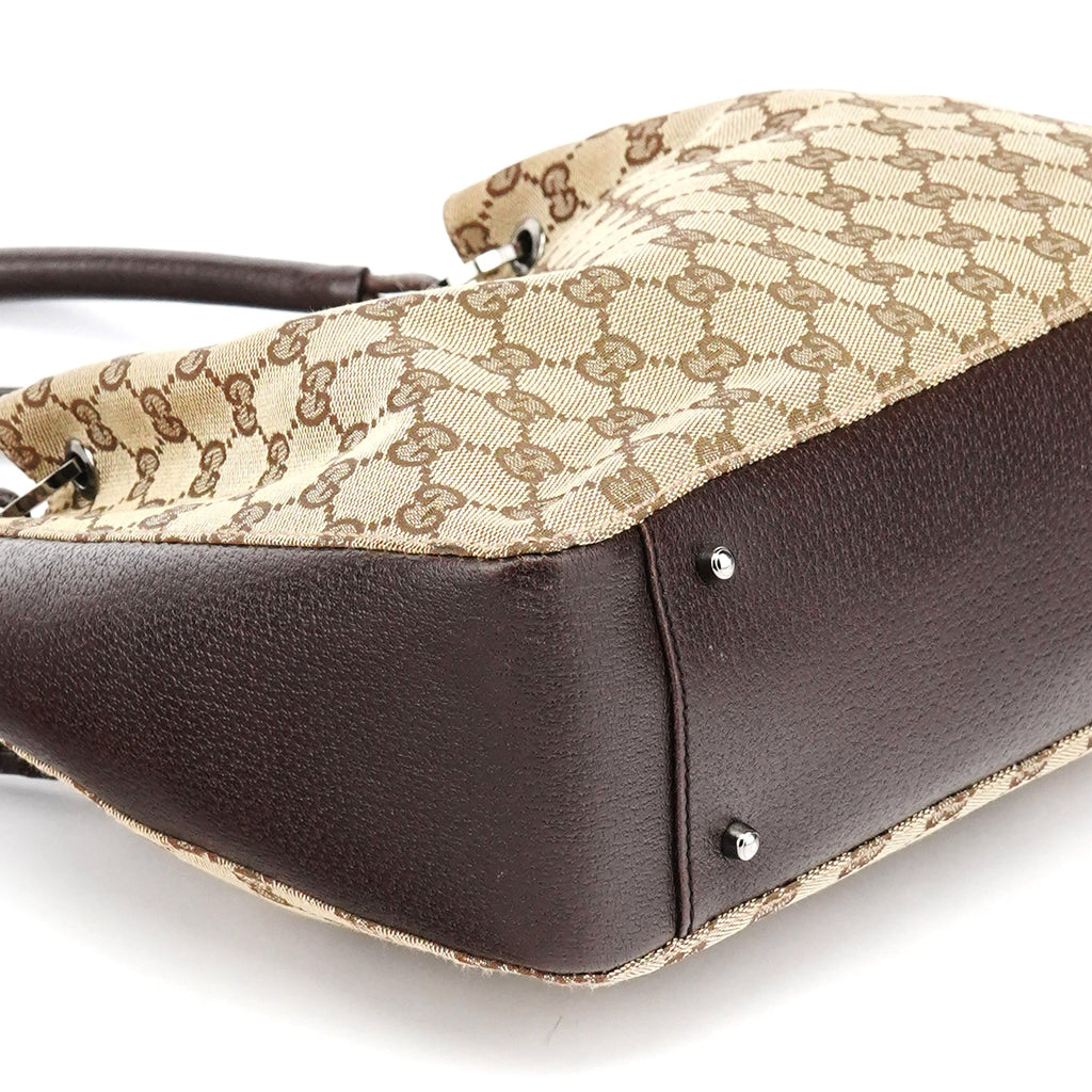 Beige Brown GG Tote Bag