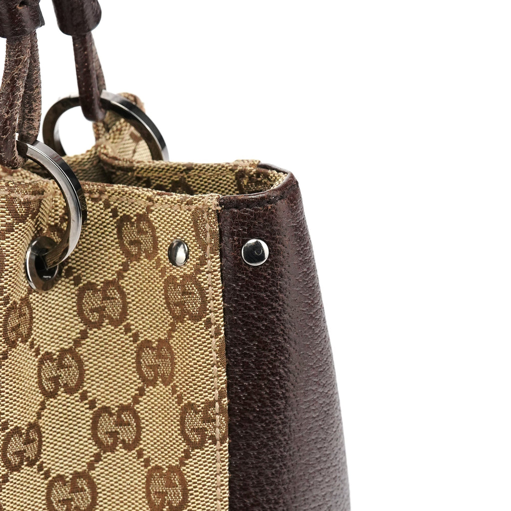 Beige Brown GG Tote Bag