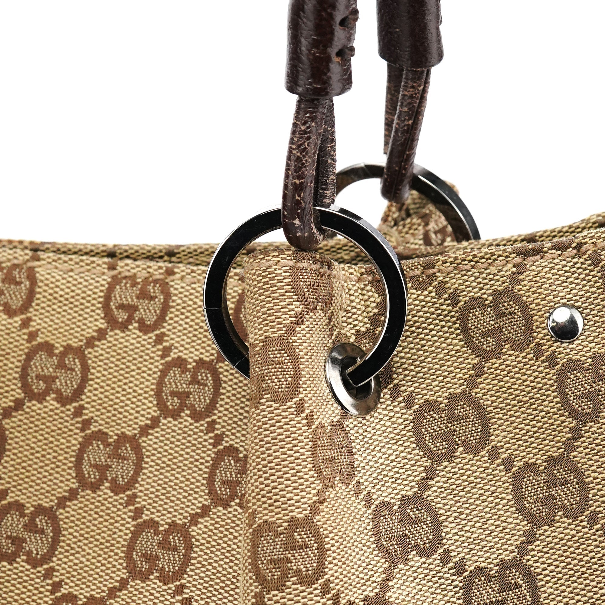Beige Brown GG Tote Bag