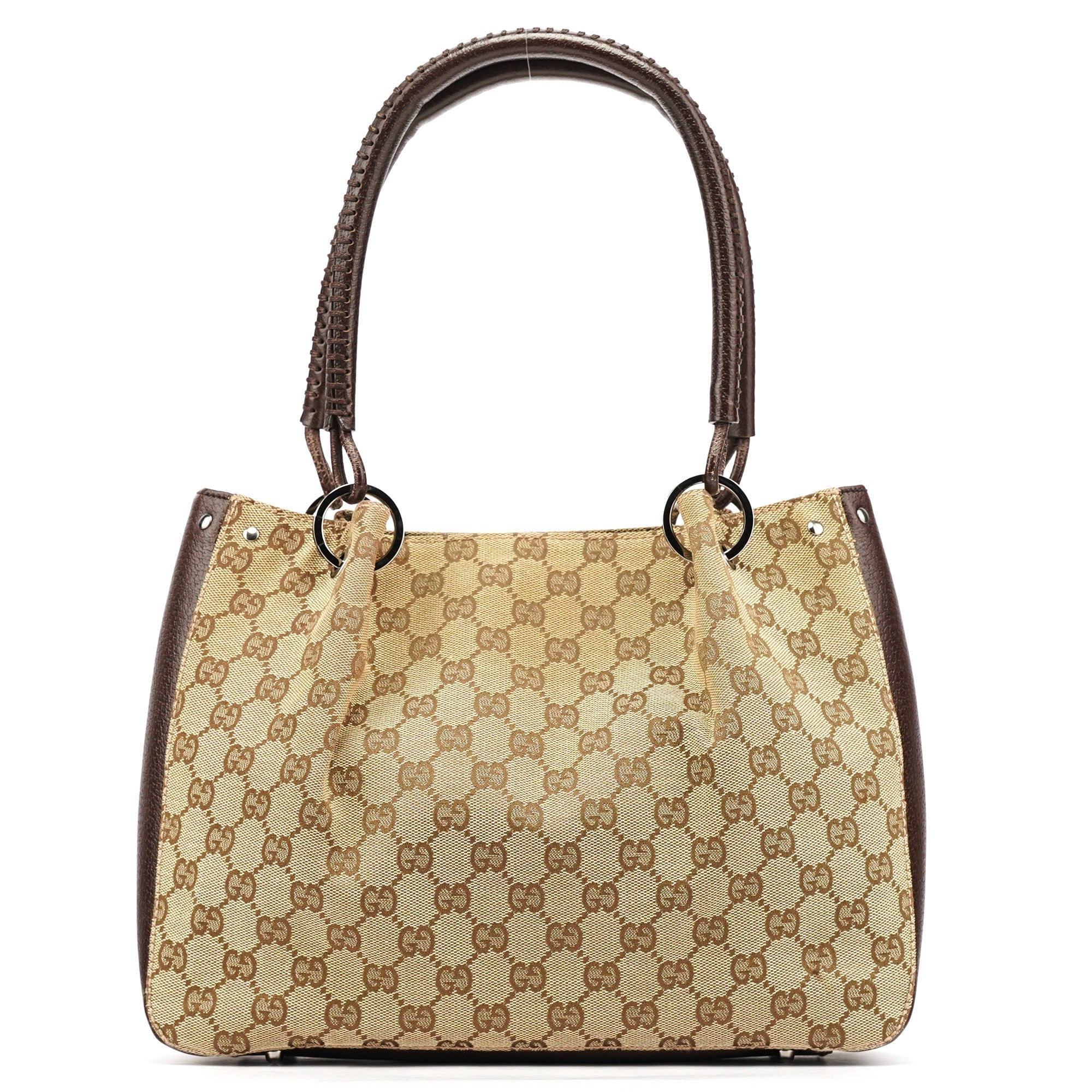 Beige Brown GG Tote Bag