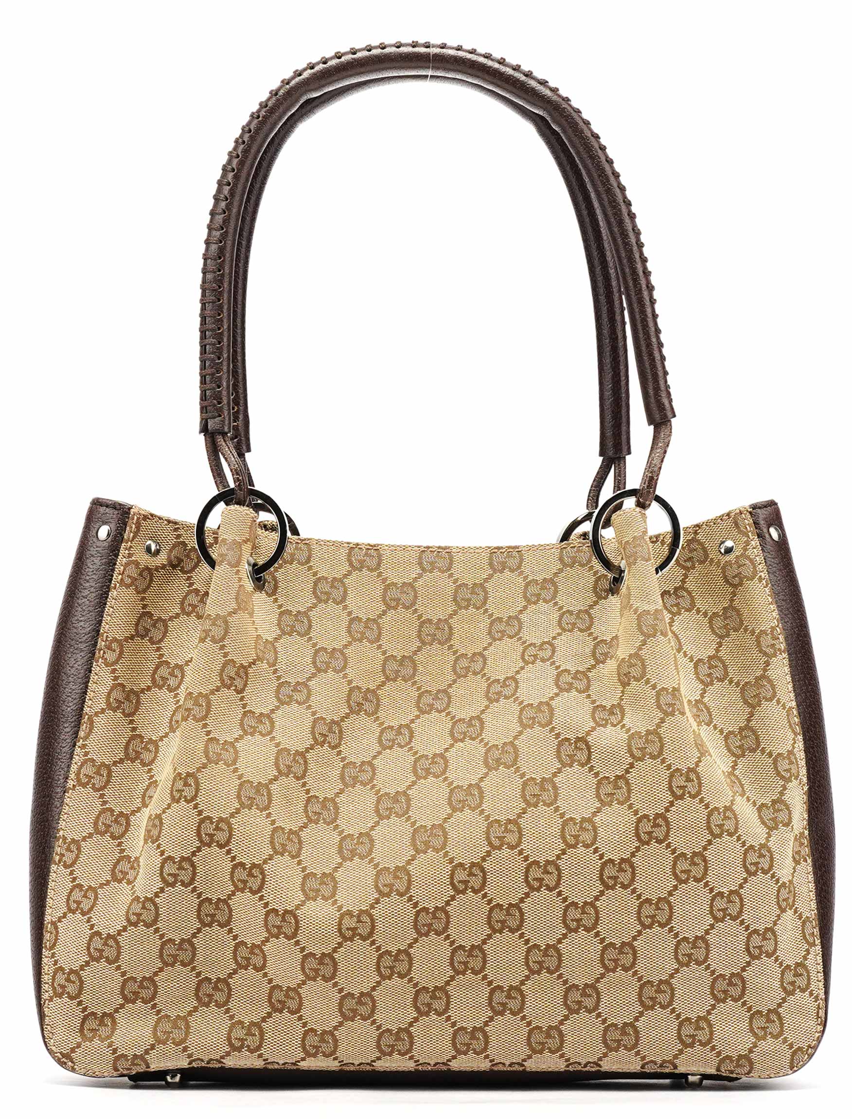 Beige Brown GG Tote Bag