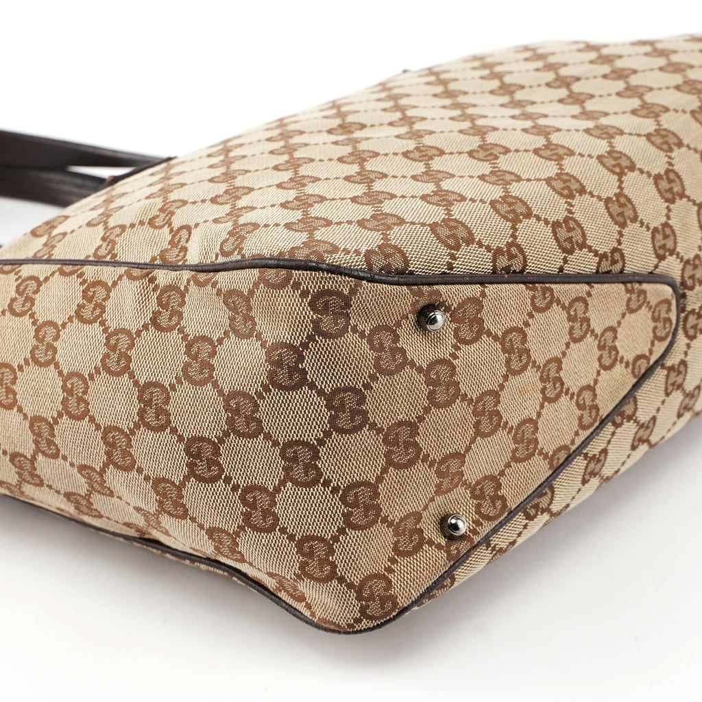 Beige Brown GG Tote Bag