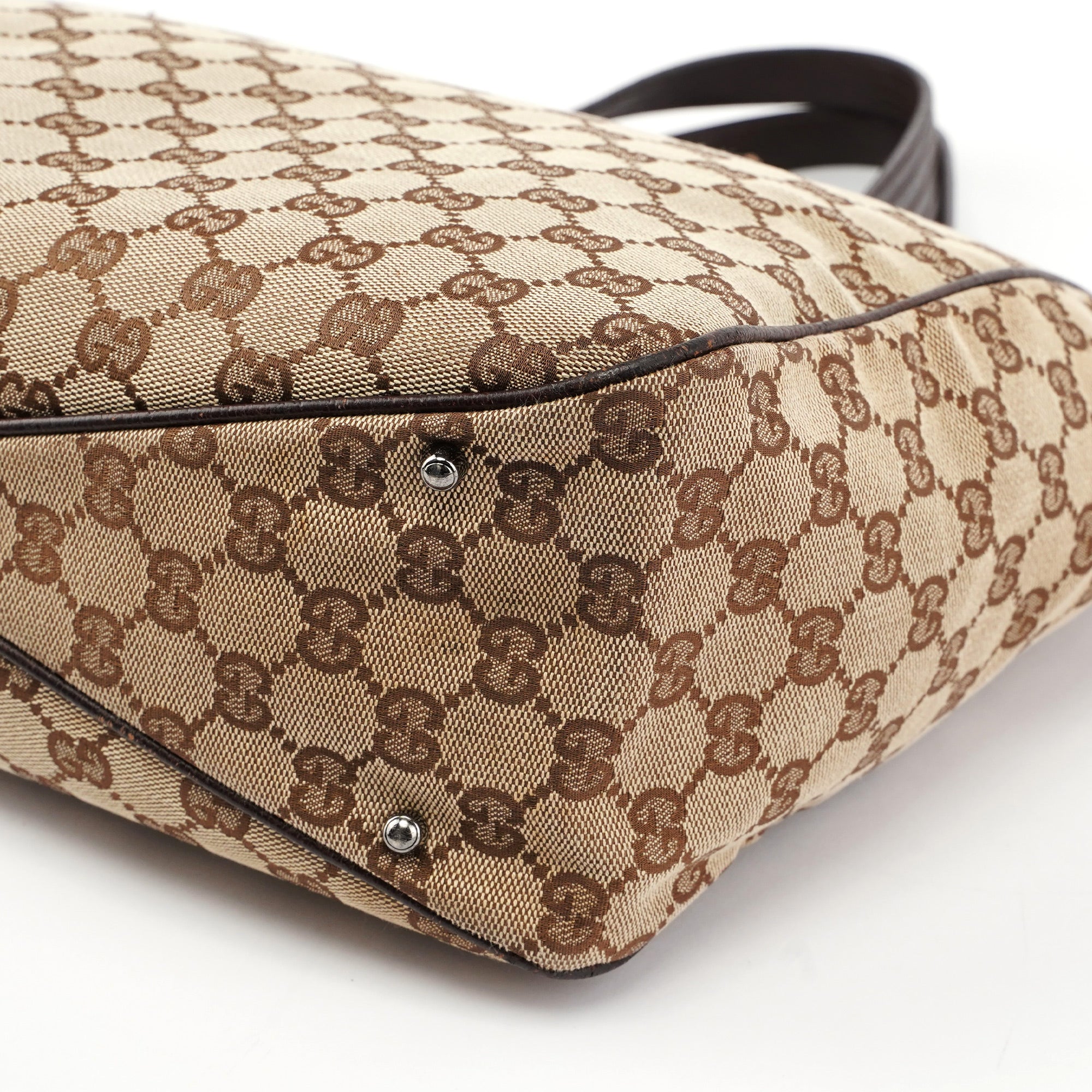 Beige Brown GG Tote Bag