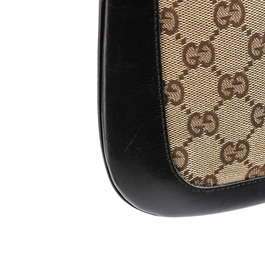 Beige Brown GG Wood Chain Shoulder Bag