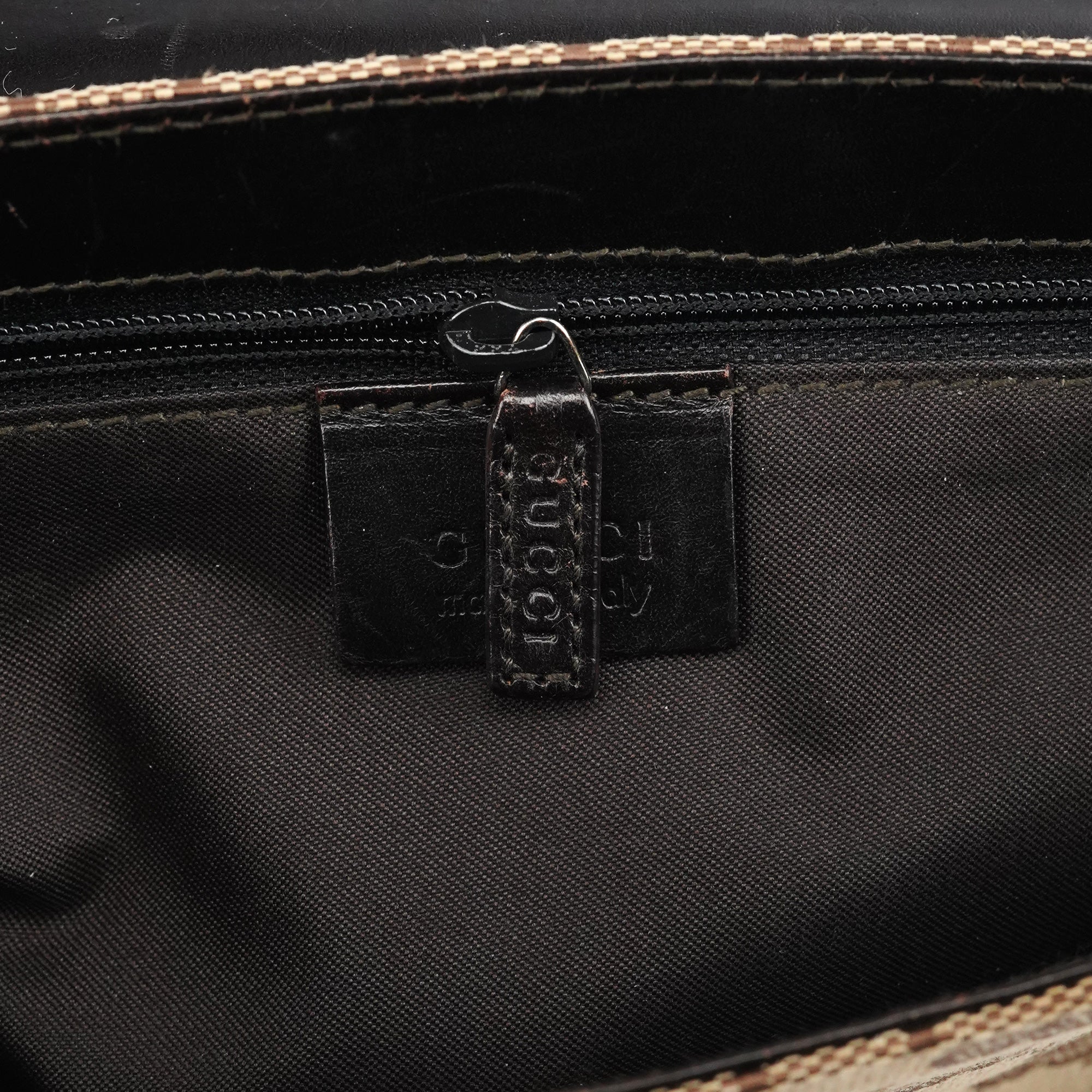 Beige Brown GG Wood Chain Shoulder Bag