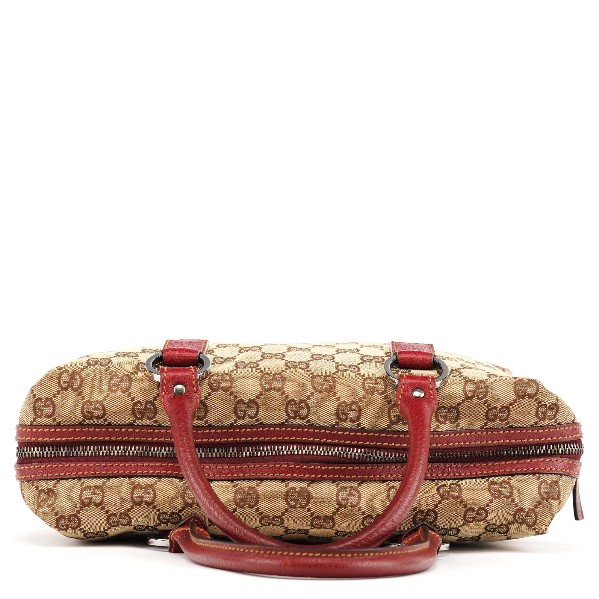 Beige Burgundy GG Tote Bag