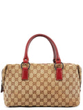 Beige Burgundy GG Tote Bag
