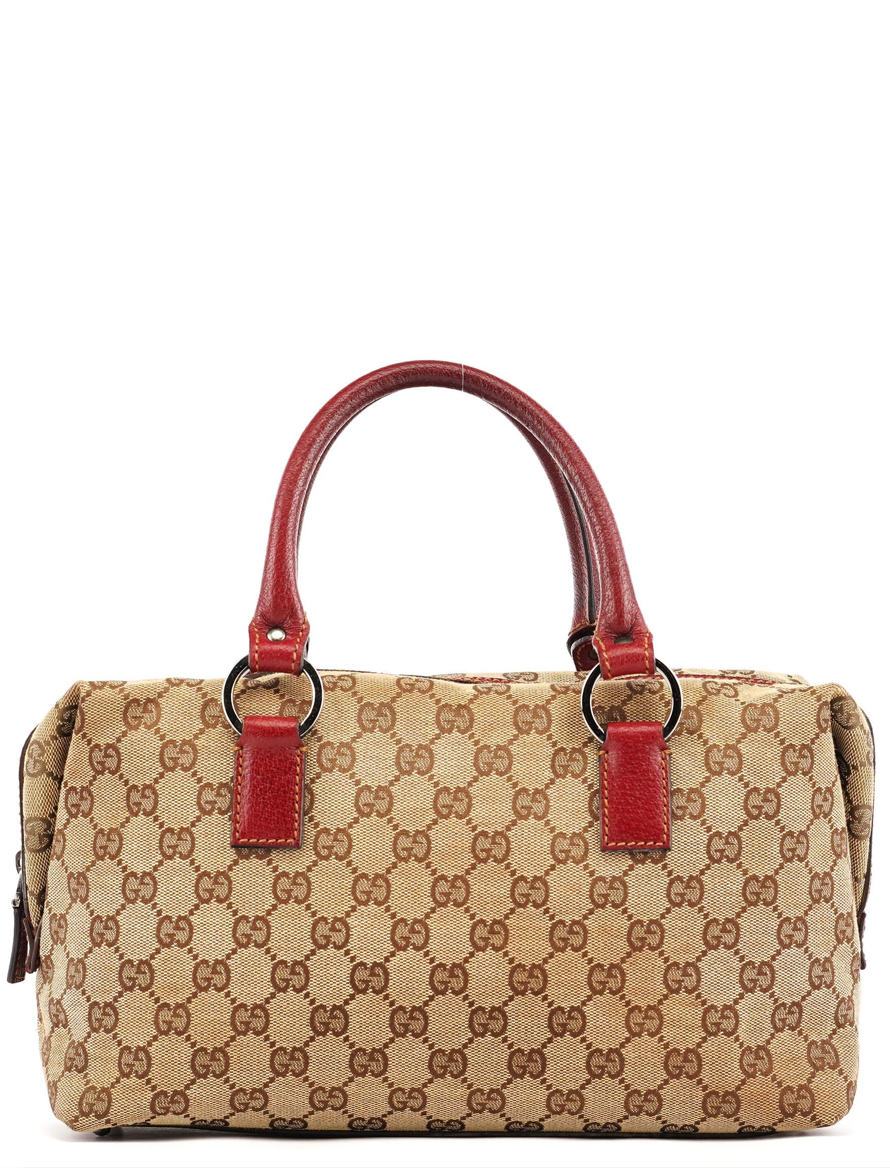 Beige Burgundy GG Tote Bag