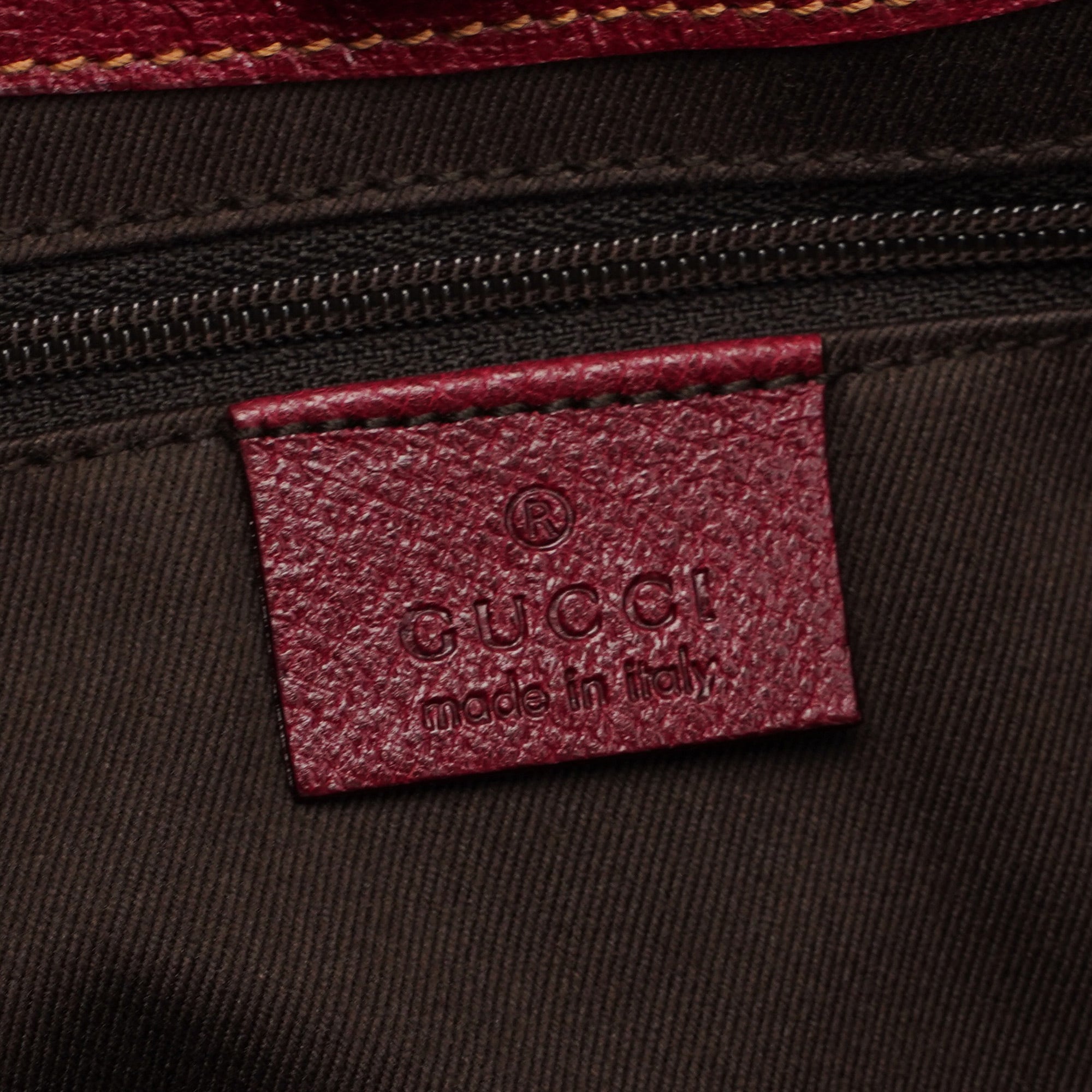 Beige Burgundy GG Tote Bag