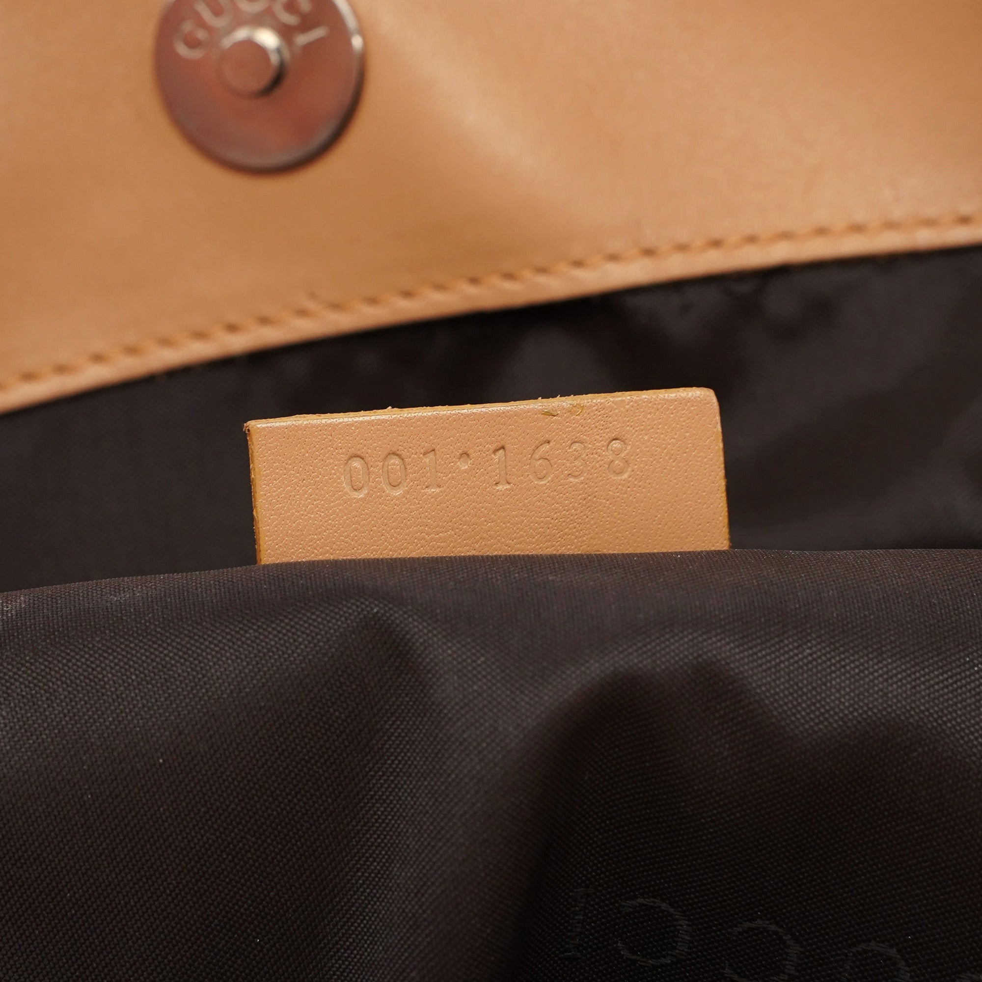 Beige Calfskin Bamboo 2-Way Bag