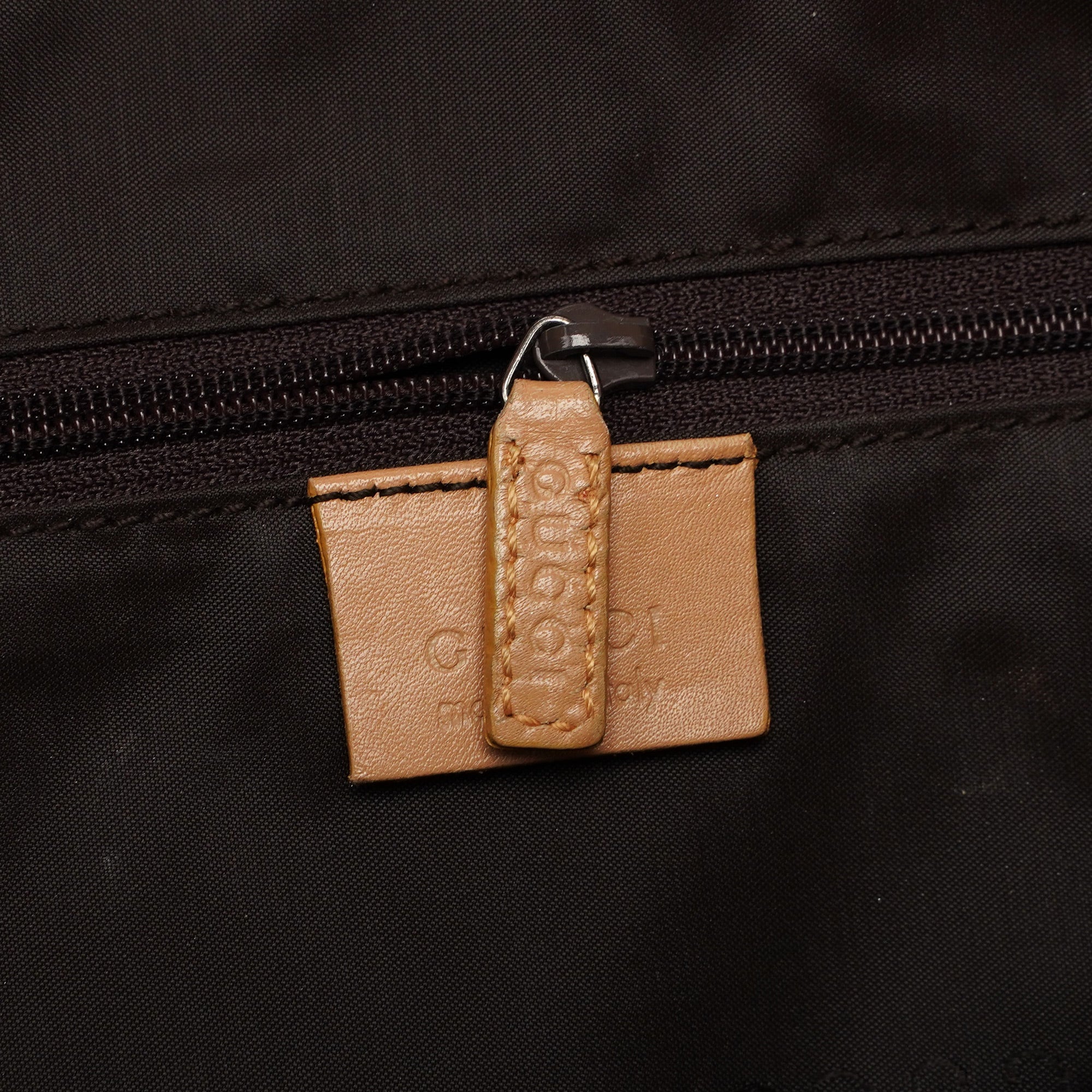 Beige Calfskin Bamboo 2-Way Bag