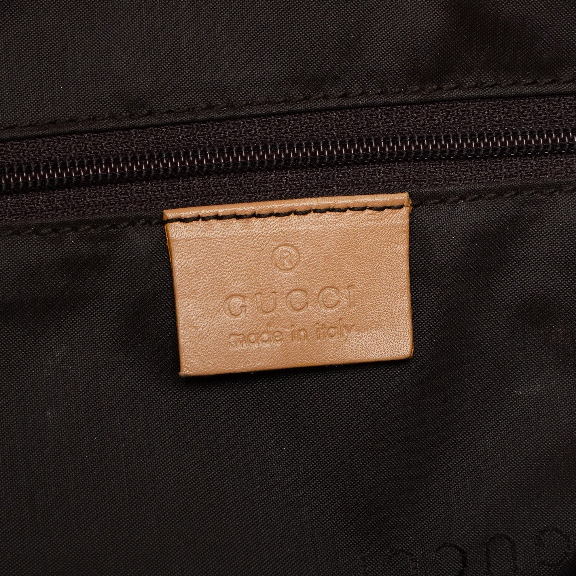 Beige Calfskin Bamboo 2-Way Bag