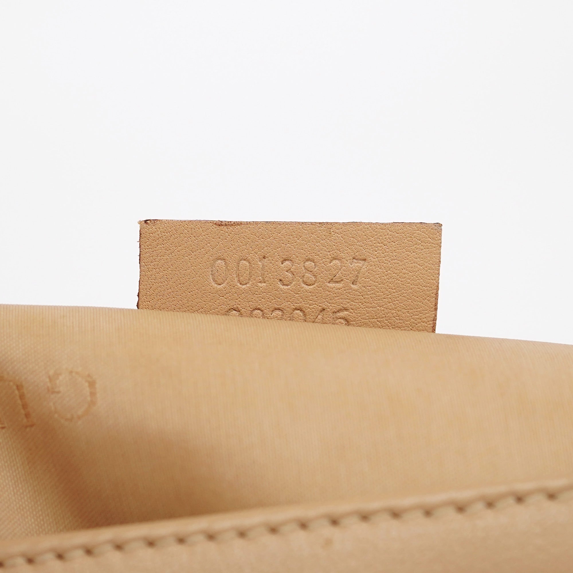 Beige Calfskin Chain Shoulder Bag
