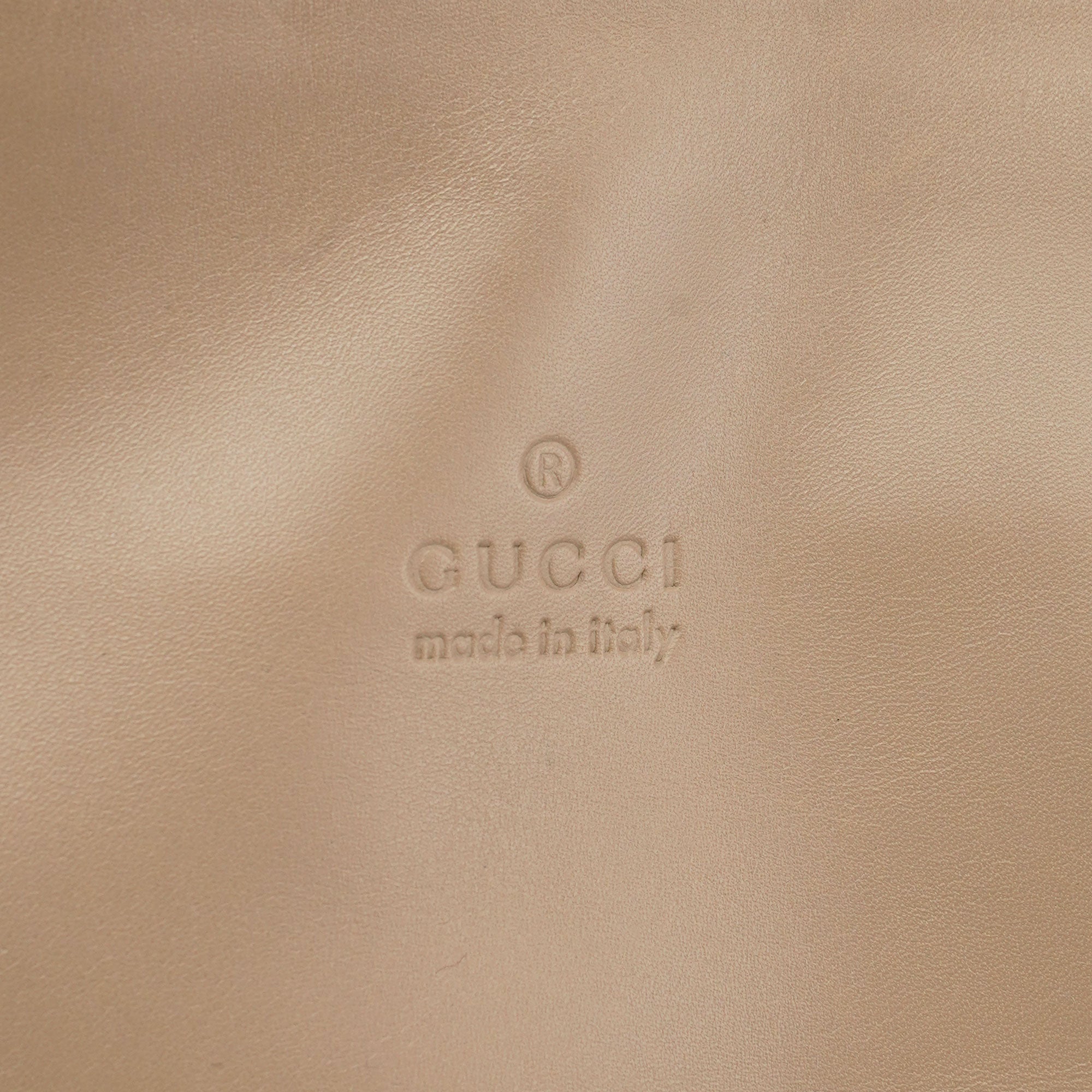 Beige Calfskin Hobo Shoulder Bag