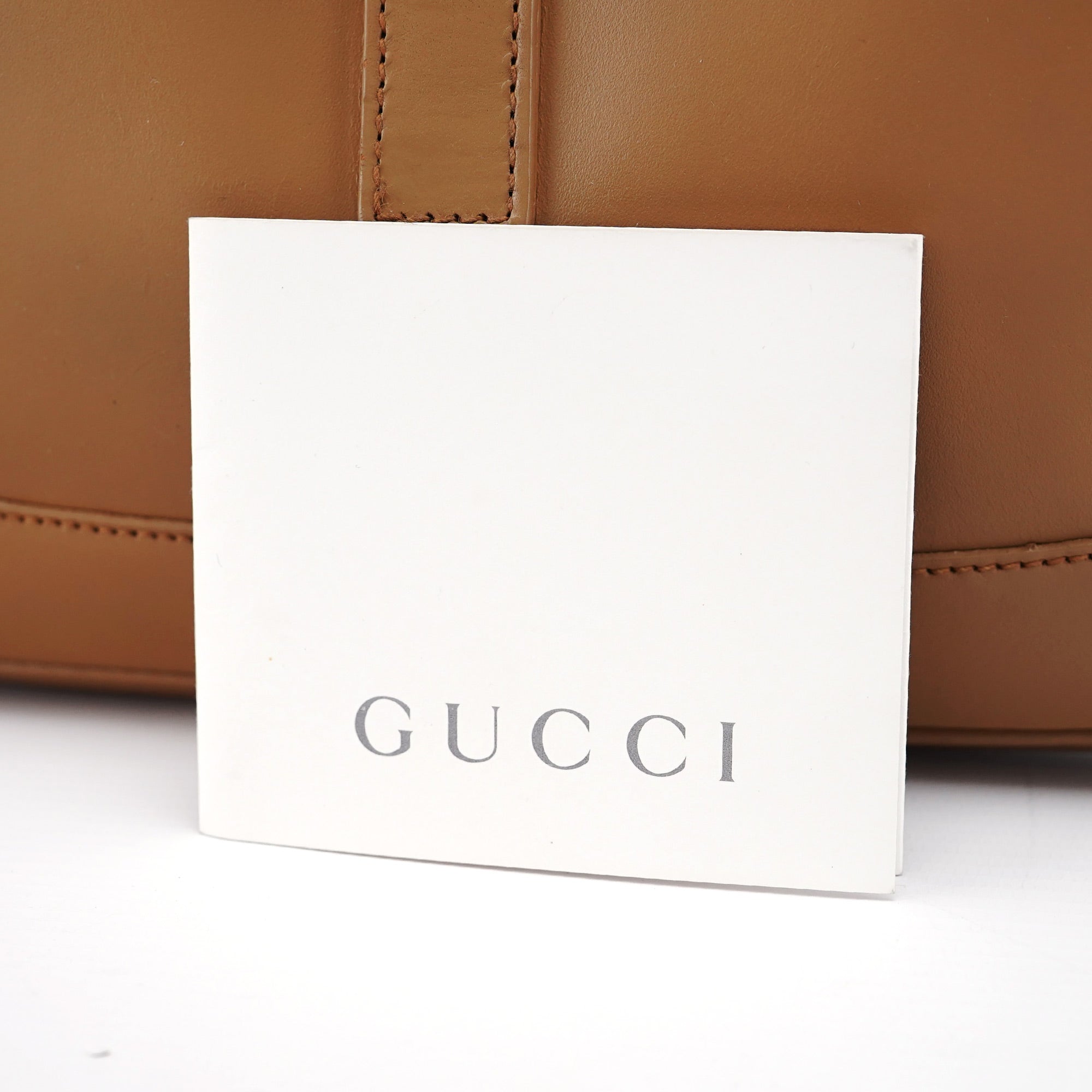 Beige Calfskin Jackie Shoulder Bag