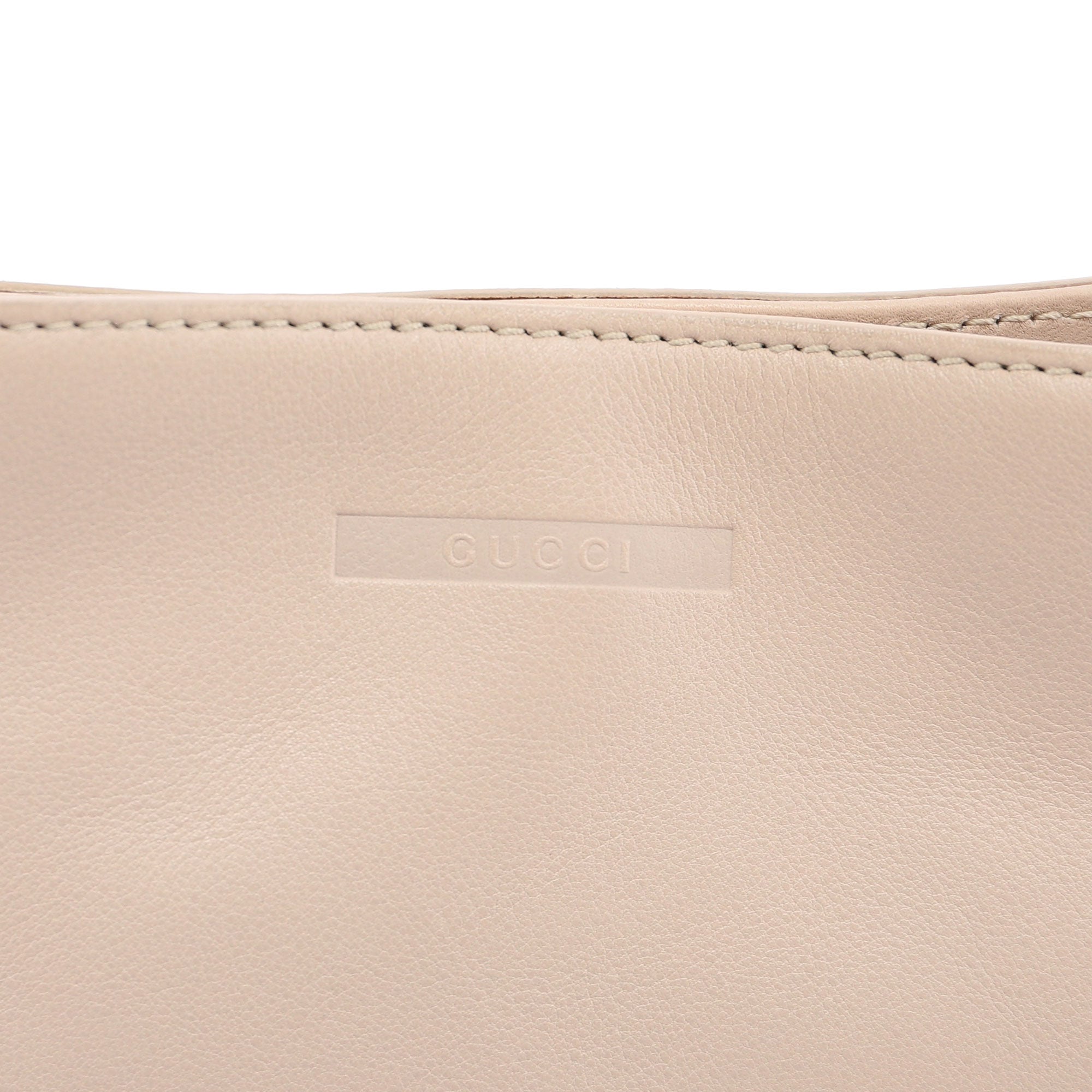 Beige Calfskin Shoulder Bag