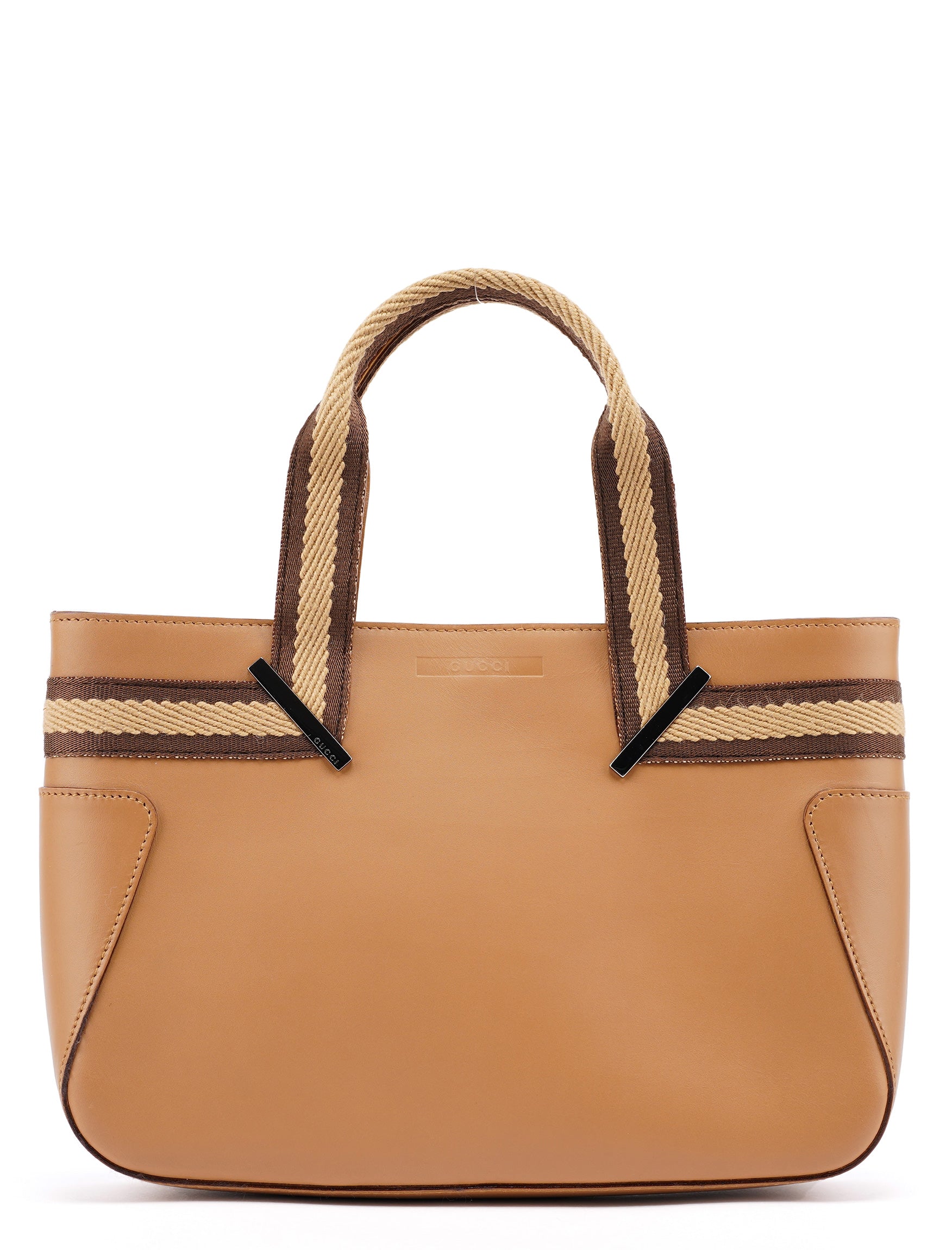 Beige Calfskin Tote Bag