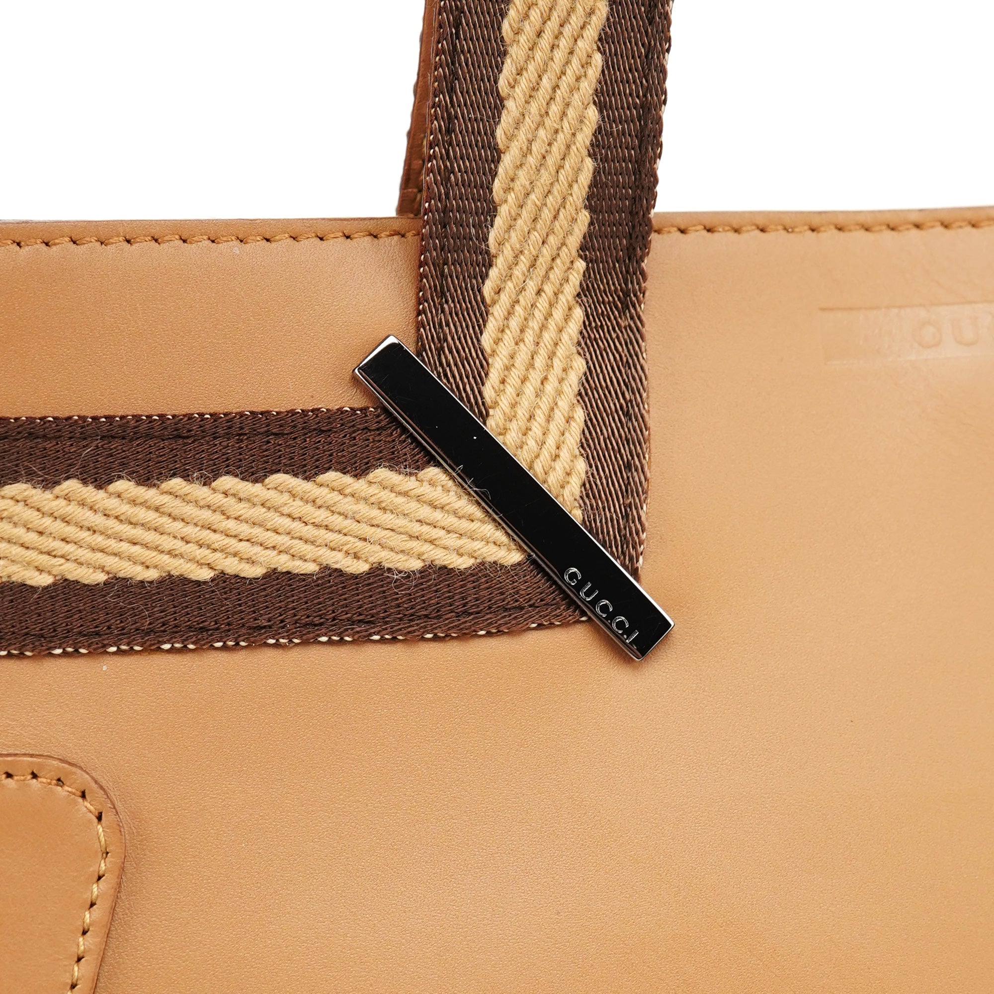 Beige Calfskin Tote Bag
