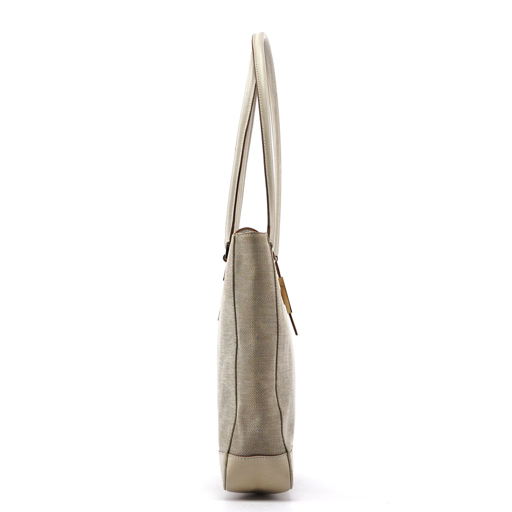 Beige Canvas G Tote