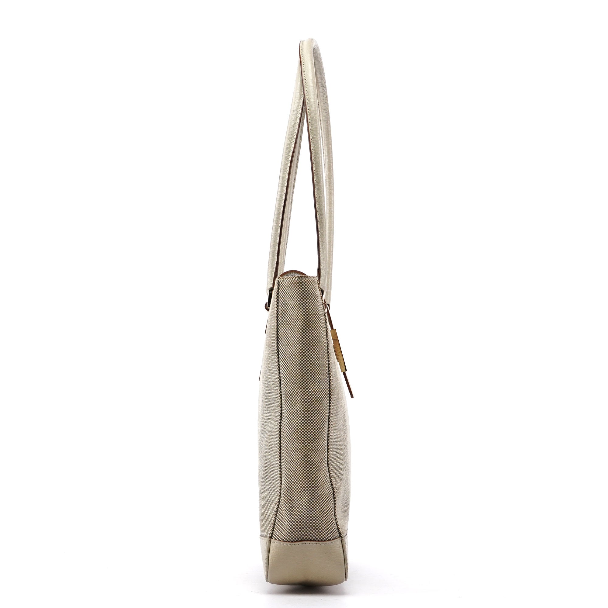 Beige Canvas G Tote