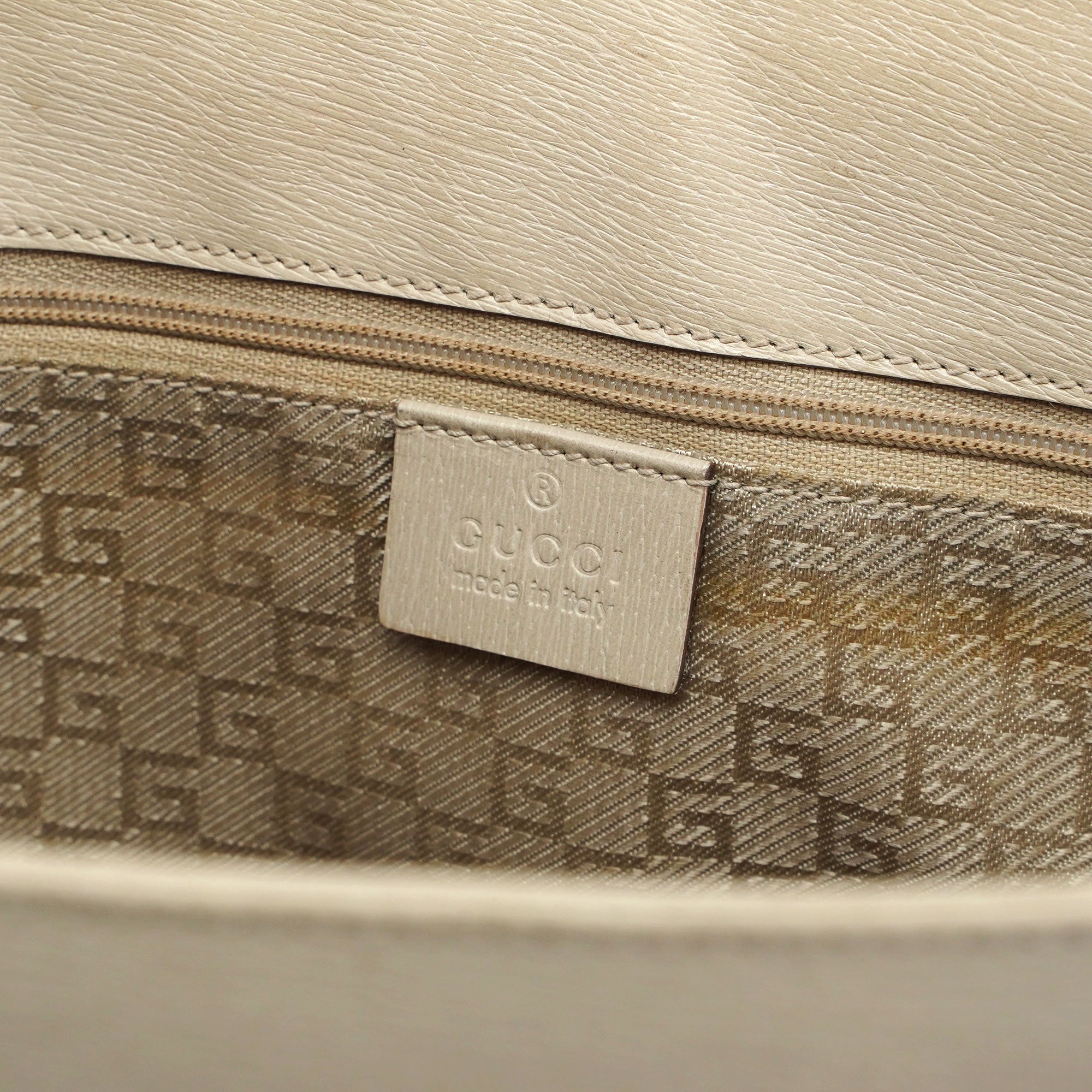 Beige Canvas G Tote
