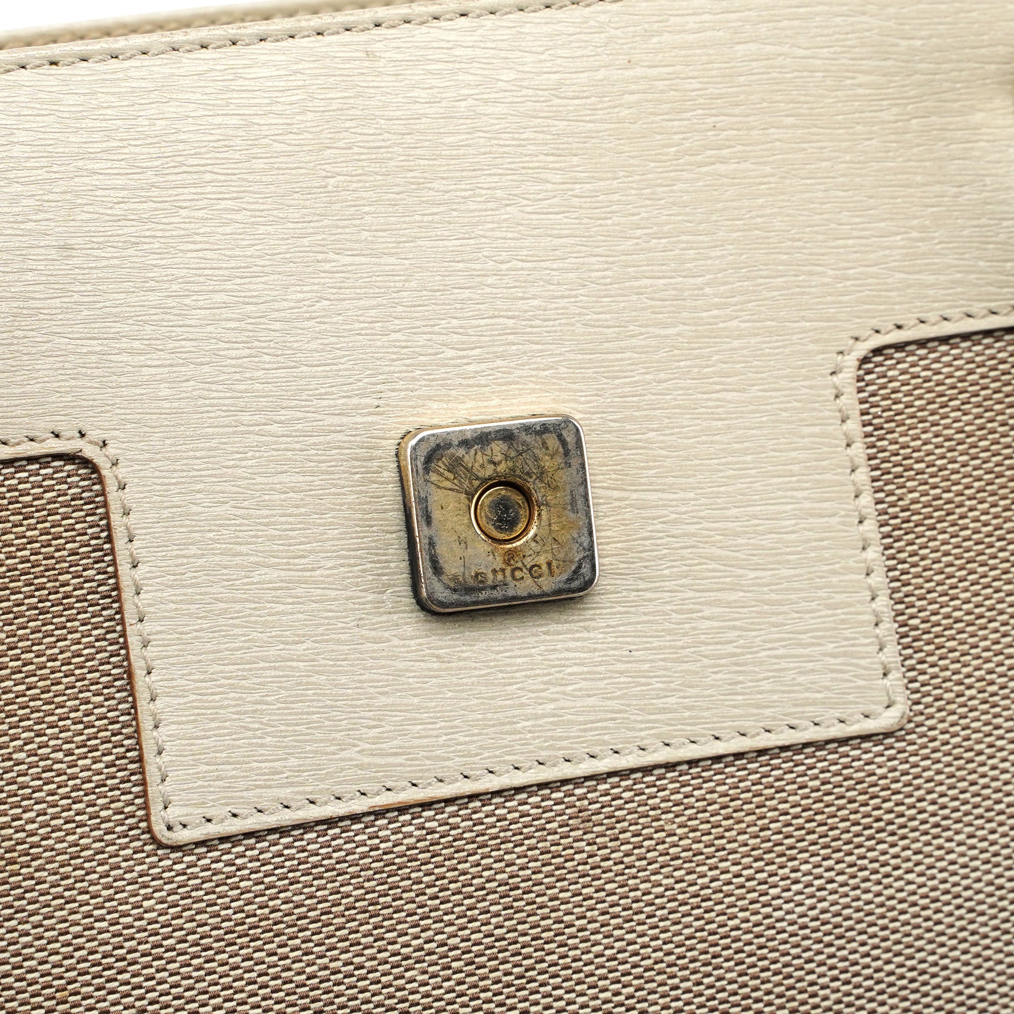Beige Canvas G Tote