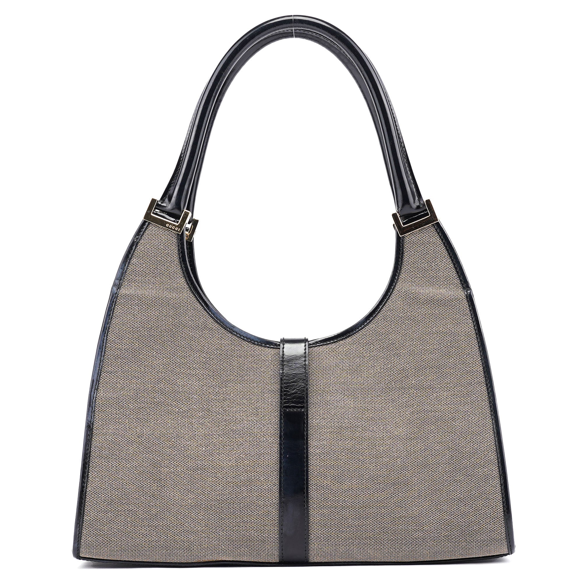 Beige Canvas Jackie Shoulder Bag