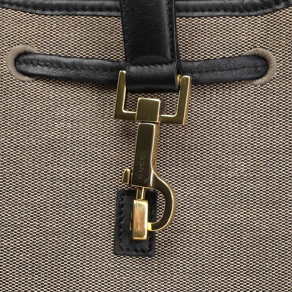Beige Canvas Jackie Shoulder Bag