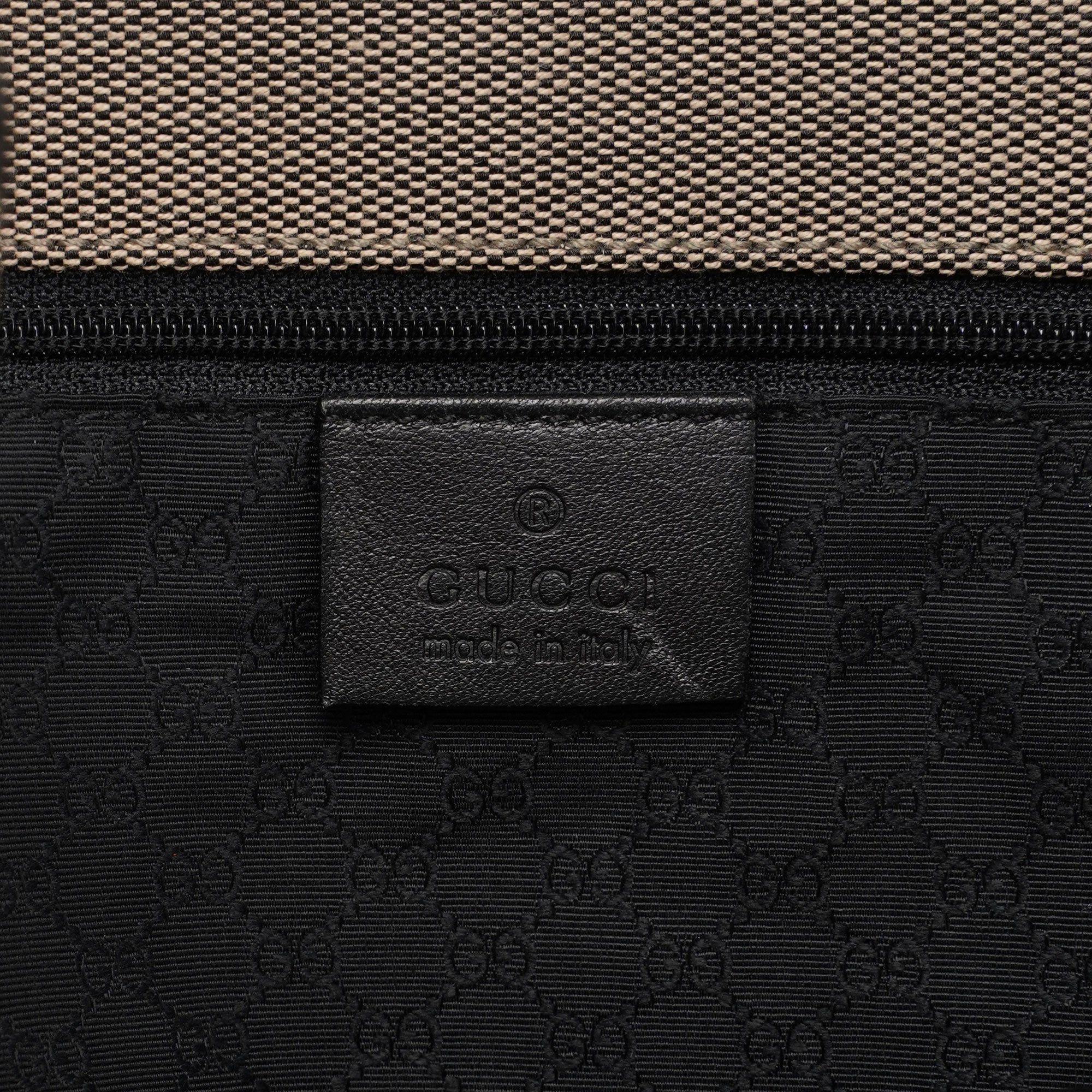 Beige Canvas Jackie Shoulder Bag