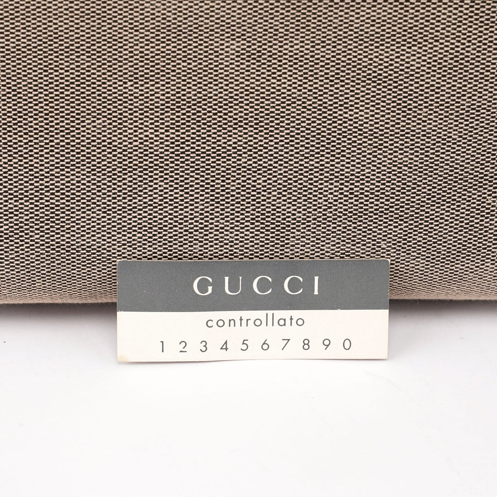 Beige Canvas Keylock Shoulder Bag