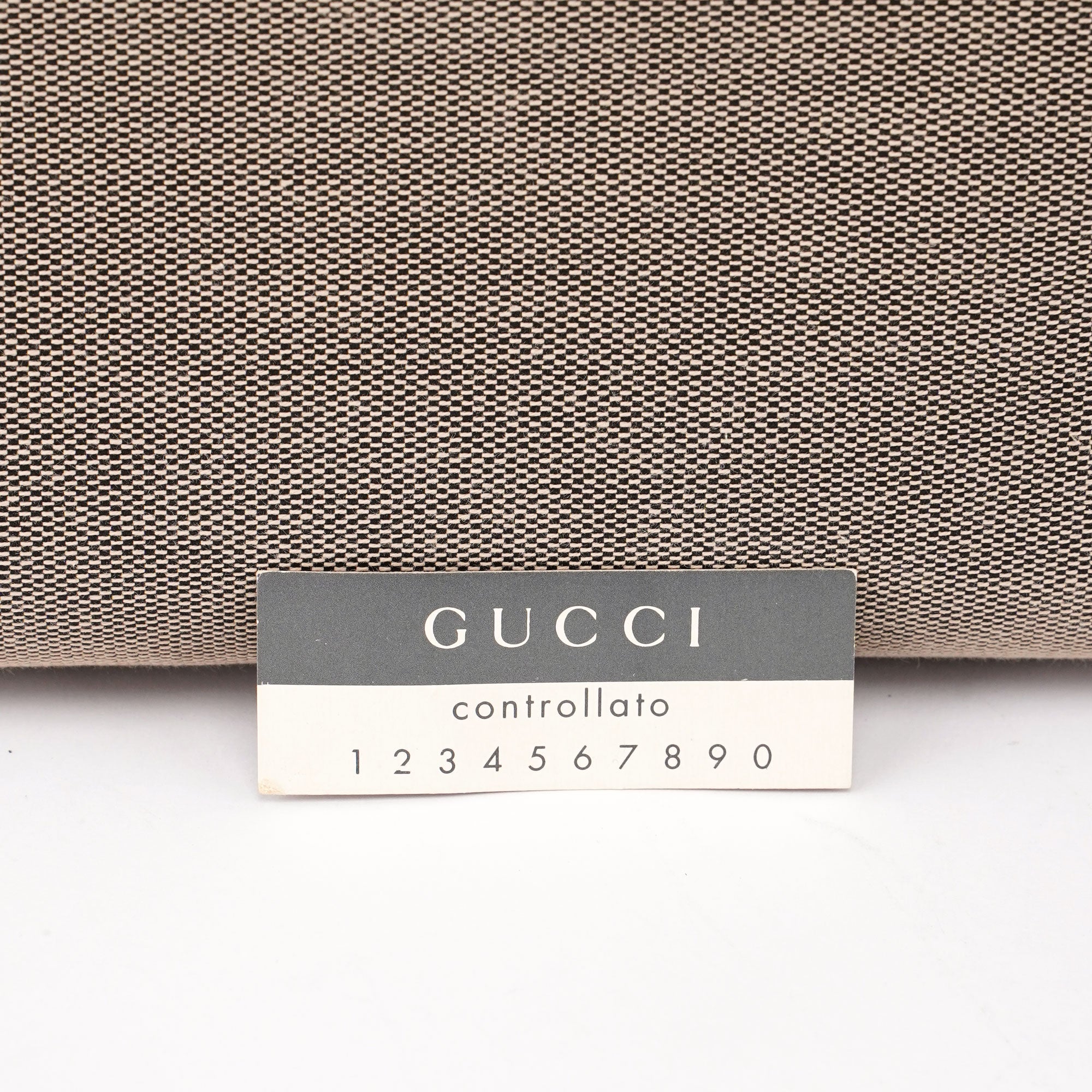 Beige Canvas Keylock Shoulder Bag