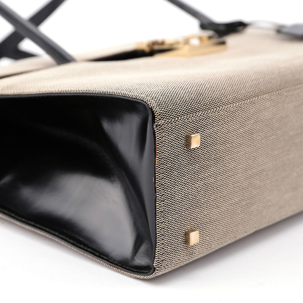 Beige Canvas Keylock Tote