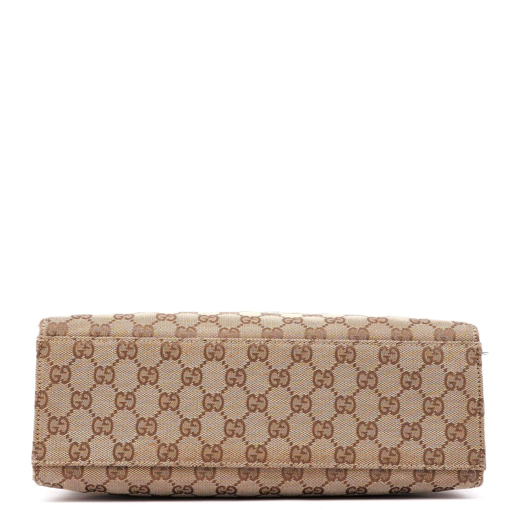 Beige GG Bamboo 2-Way Tote