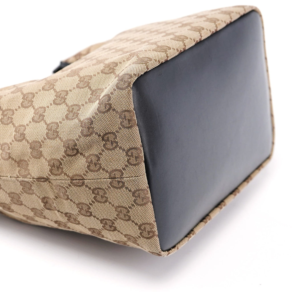 Beige GG Bamboo Shoulder Bag