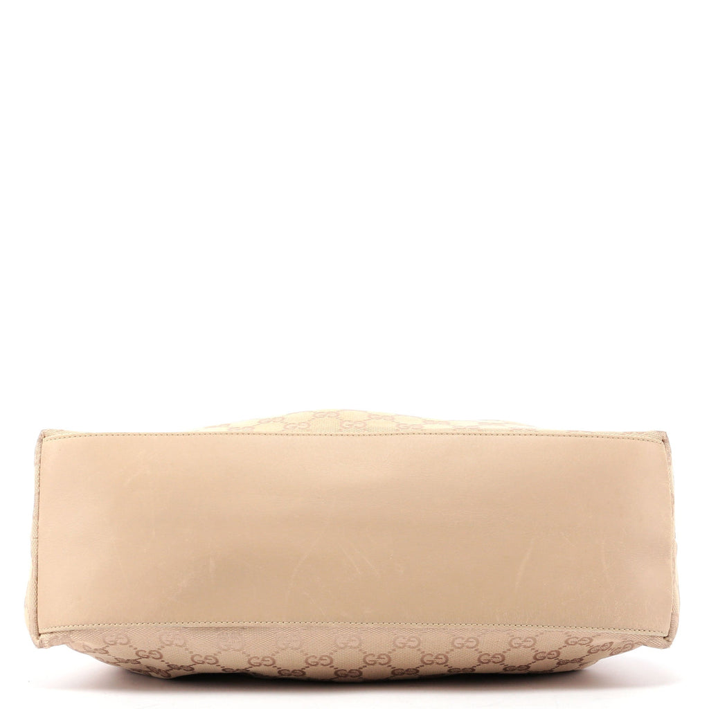 Beige GG Bamboo Top Handle Bag