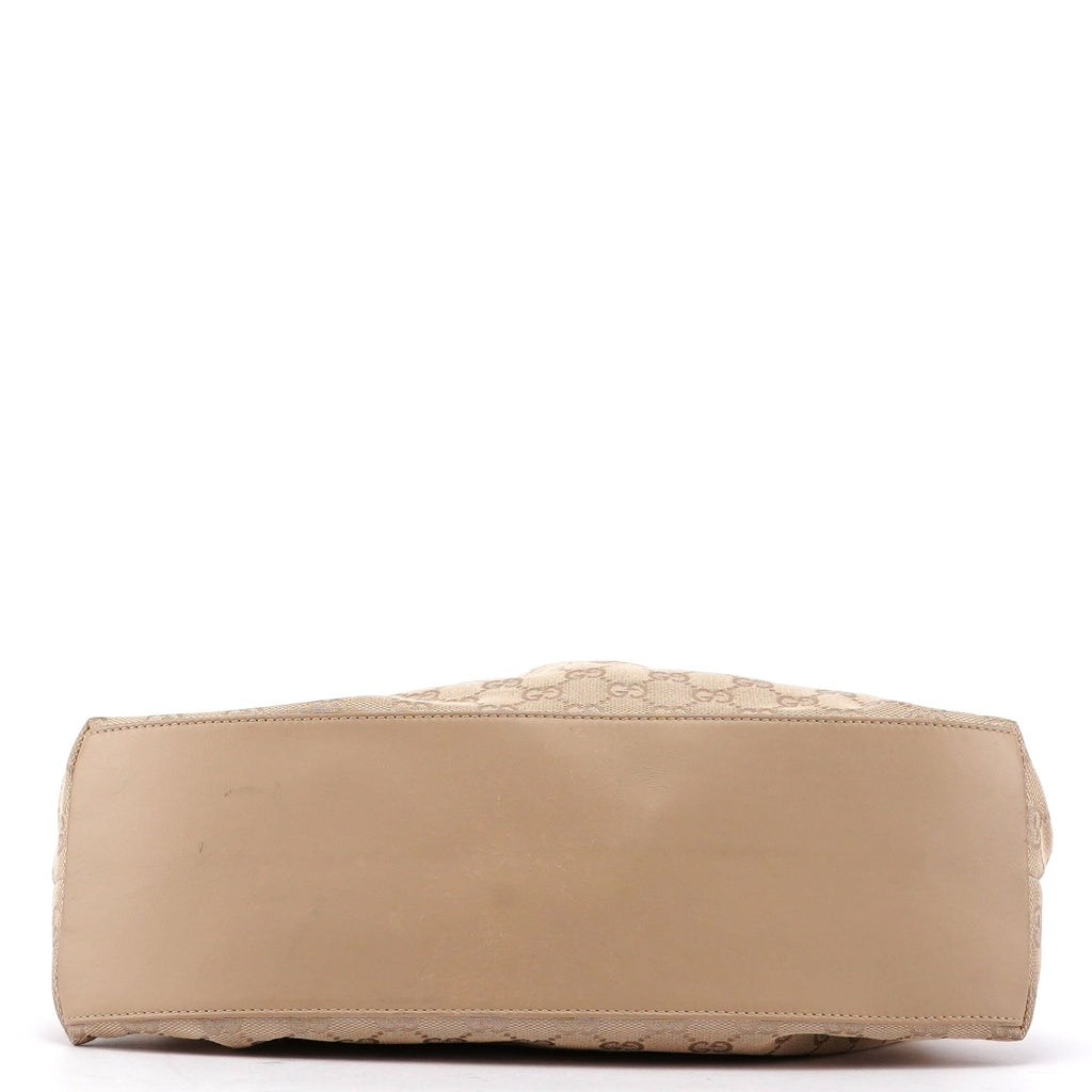 Beige GG Bamboo Top Handle Bag