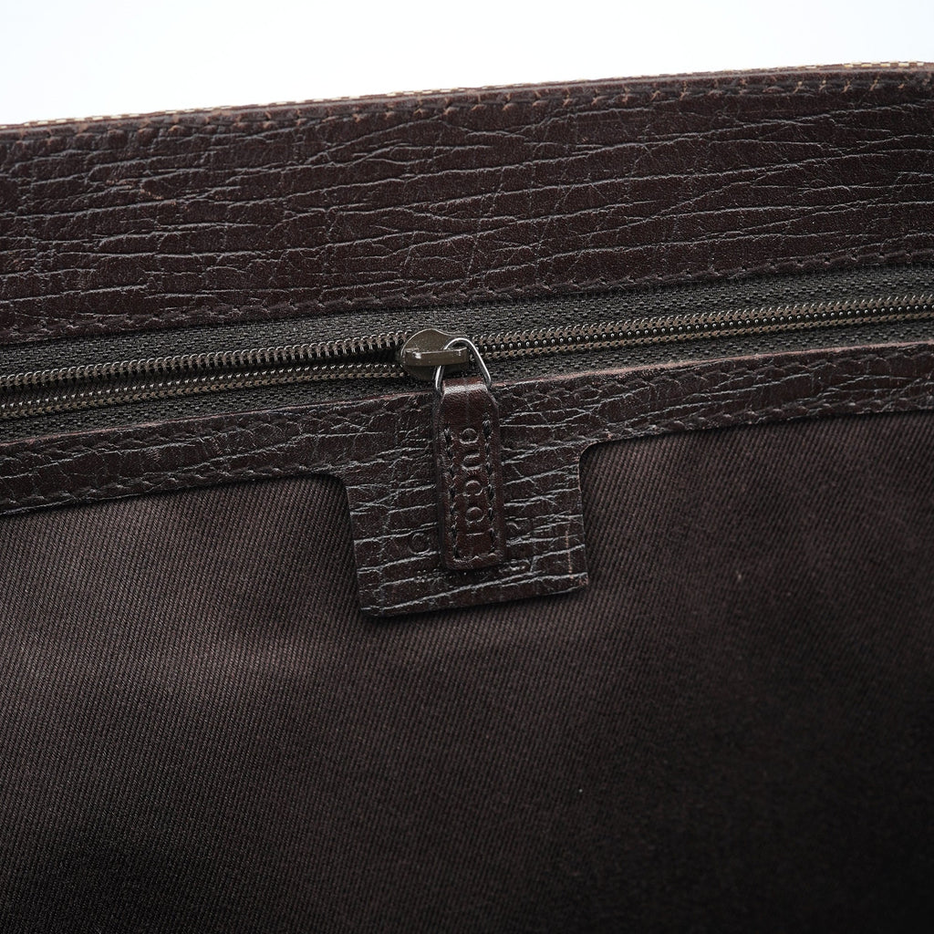 Beige GG Bamboo Tote Bag