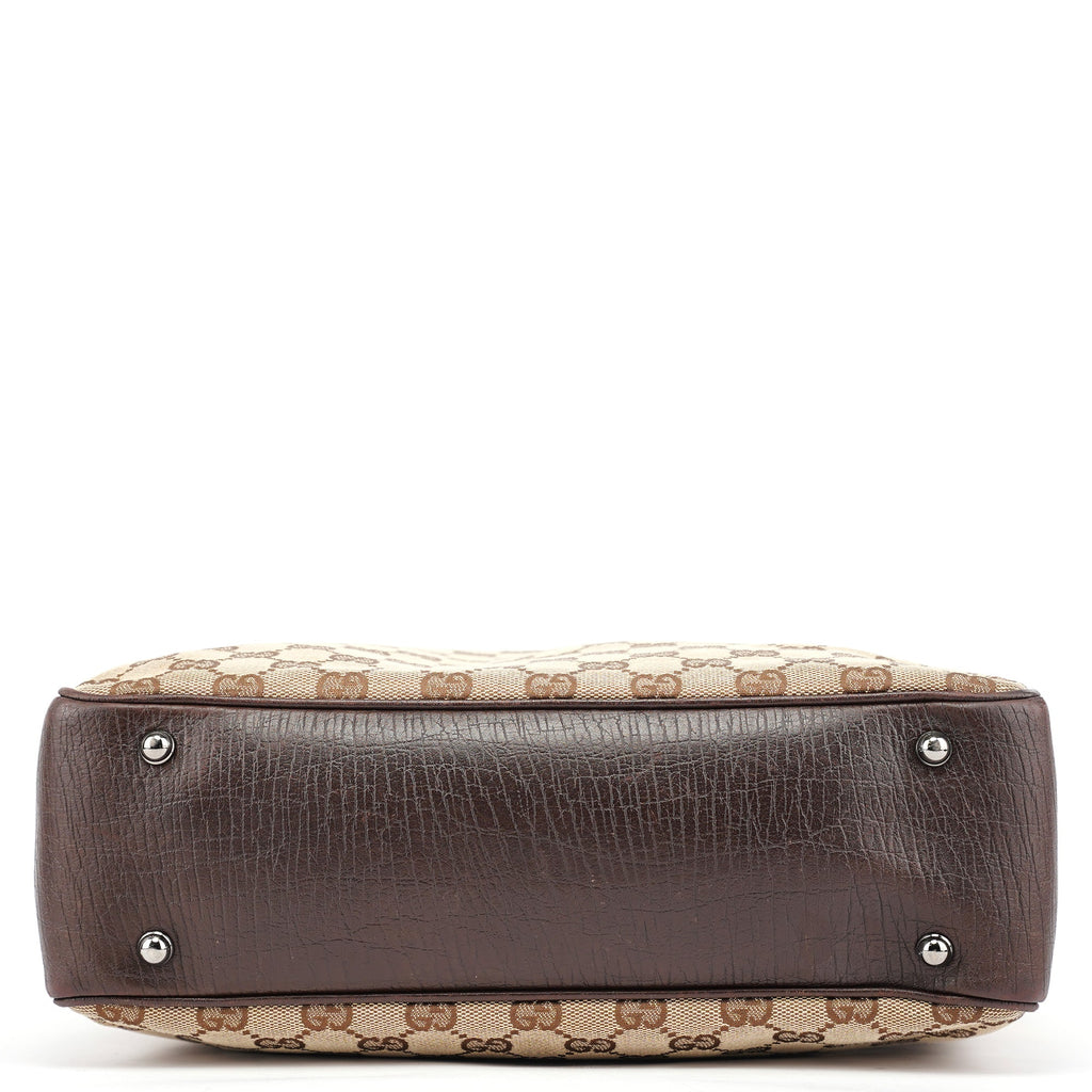 Beige GG Bamboo Tote Bag