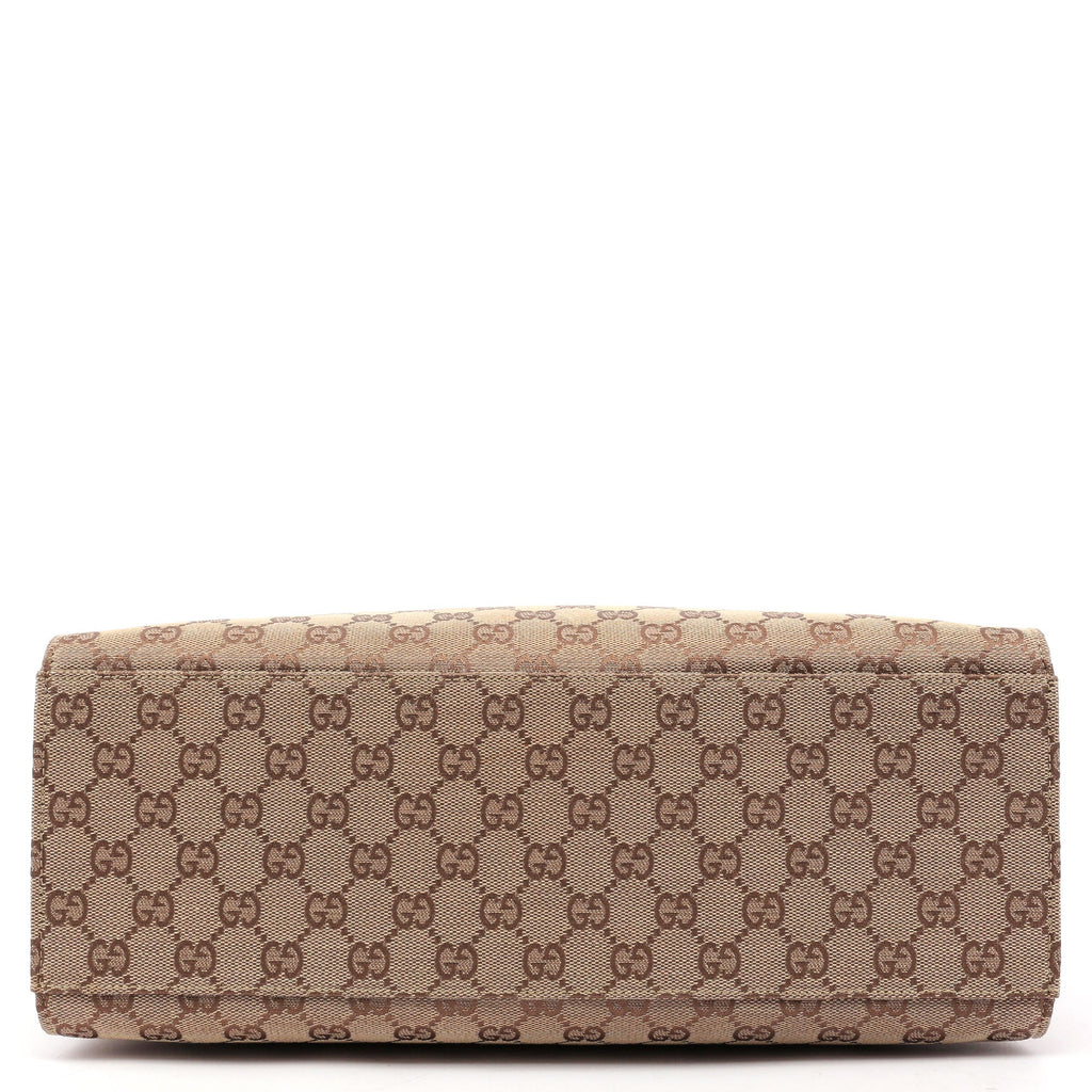 Beige GG Bamboo Tote Bag