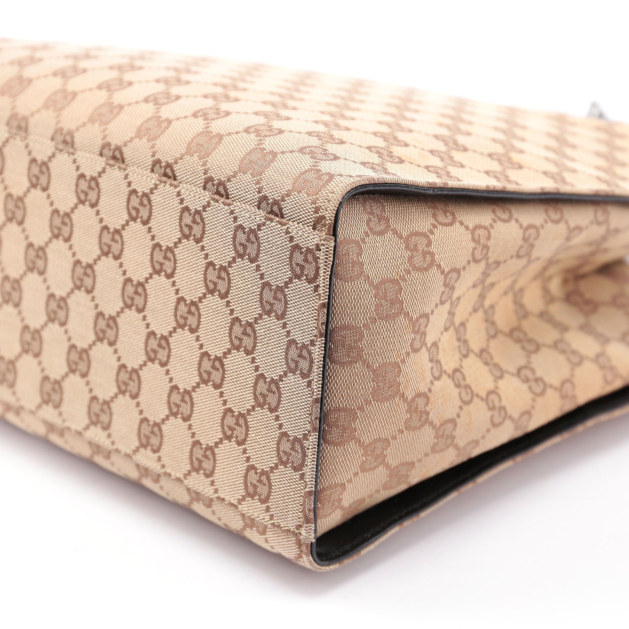 Beige GG Bamboo Tote Bag