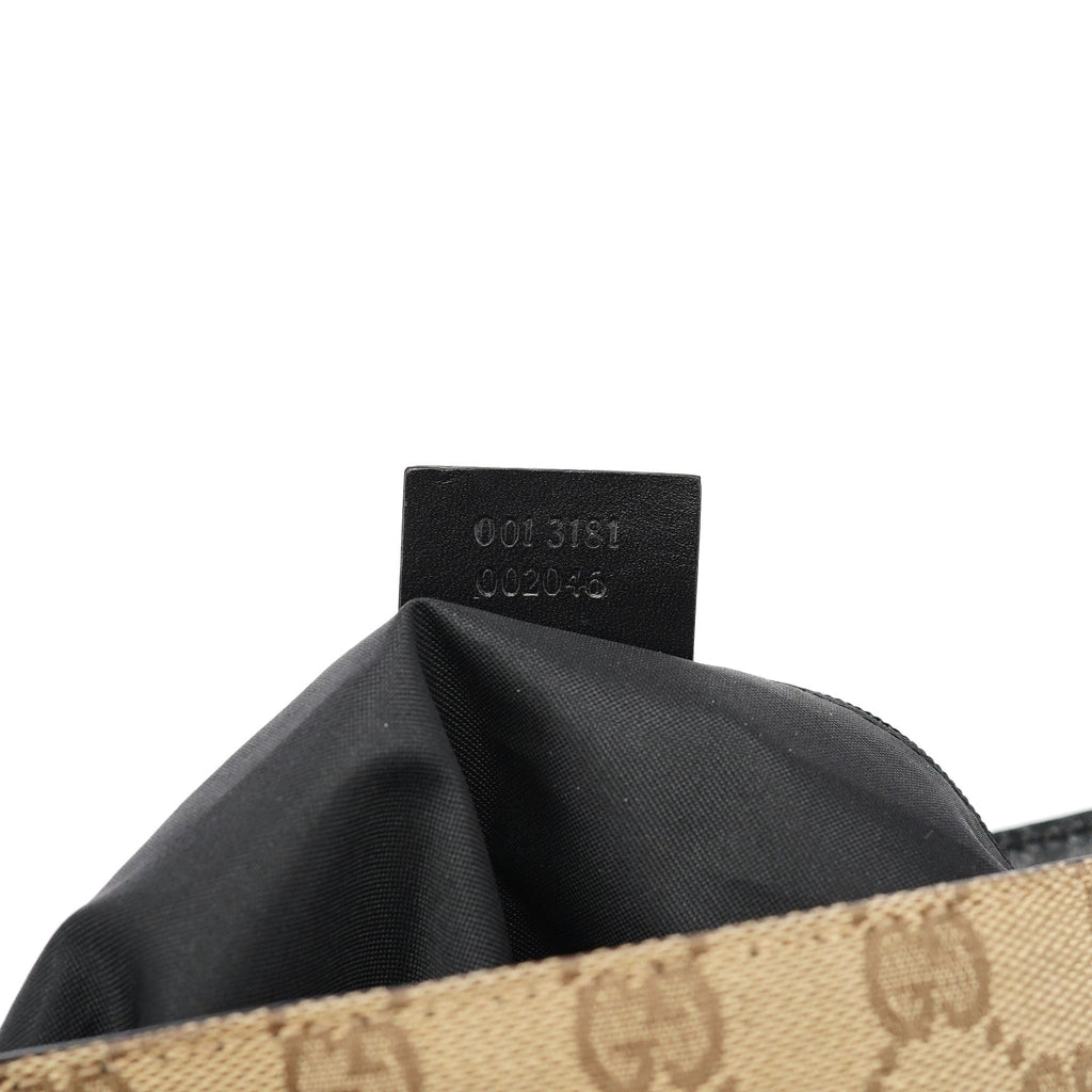 Beige GG Canvas Horsebit Shoulder Bag