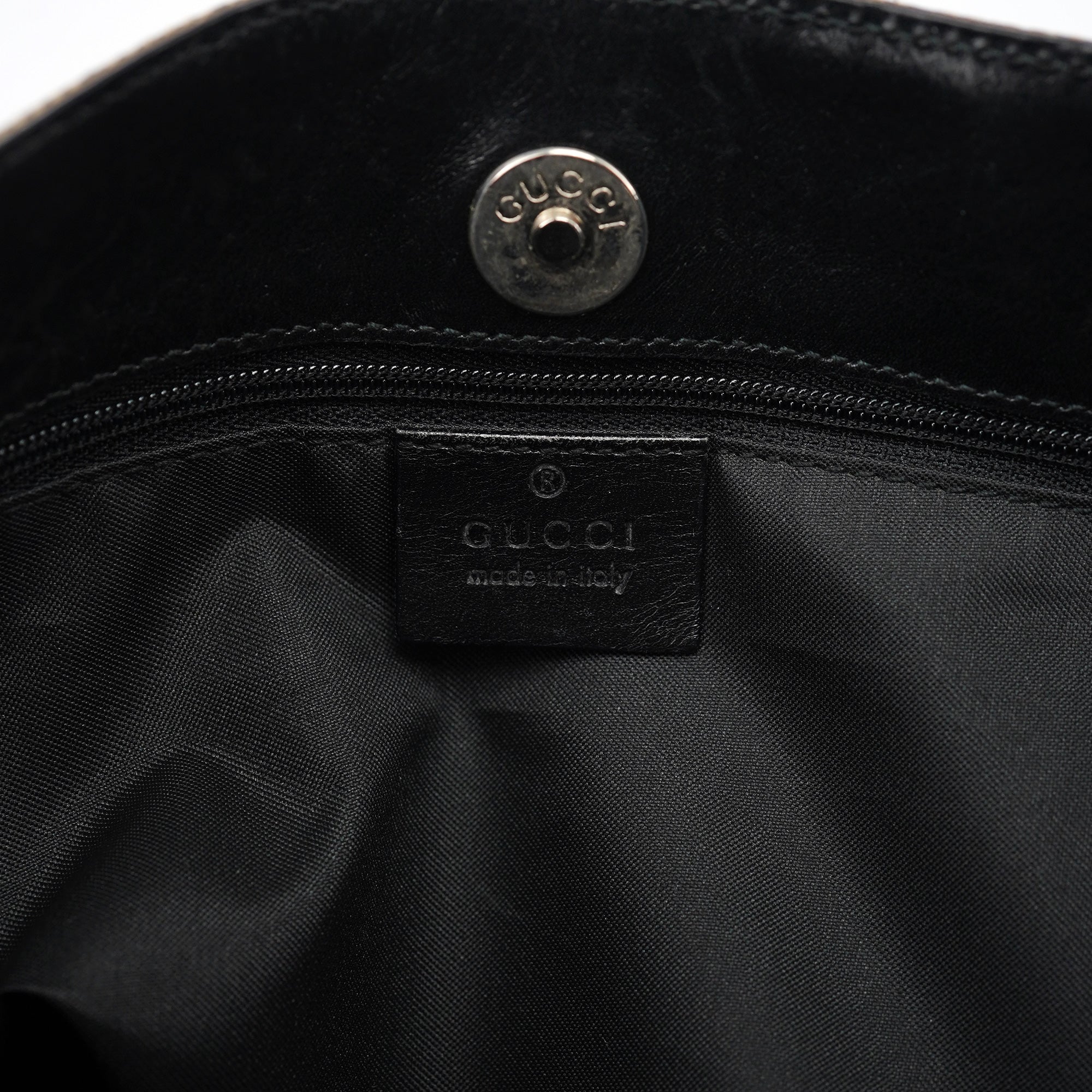Beige GG Canvas Horsebit Shoulder Bag