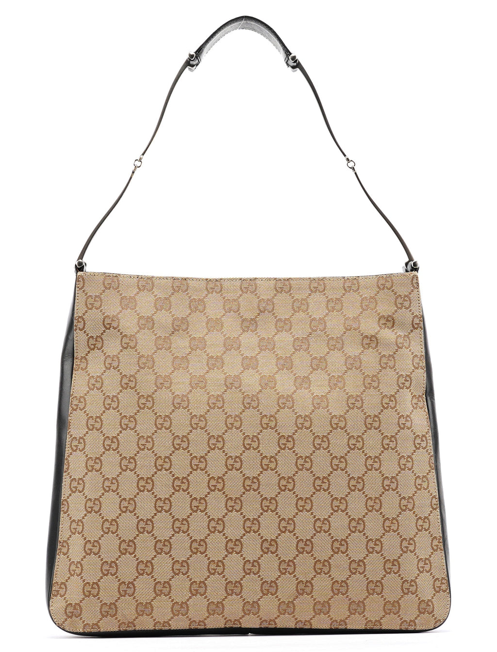 Beige GG Canvas Horsebit Shoulder Bag