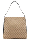 Beige GG Canvas Horsebit Shoulder Bag