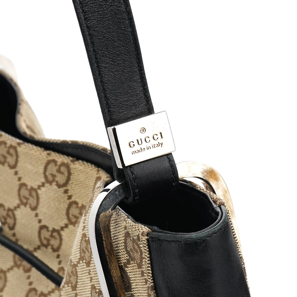 Beige GG Drawstring Shoulder Bag