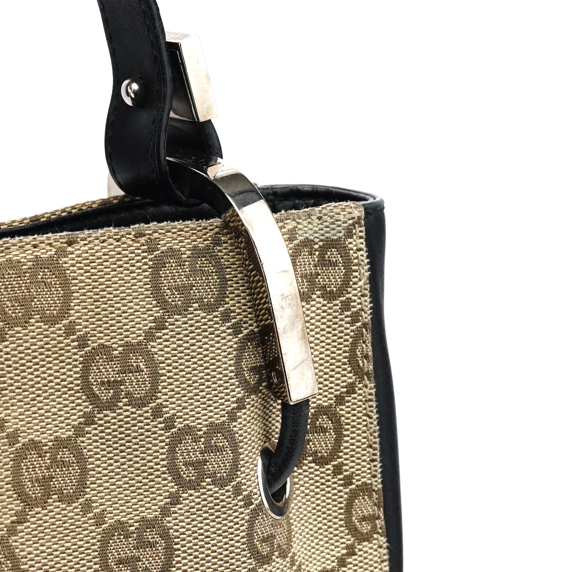 Beige GG Drawstring Shoulder Bag