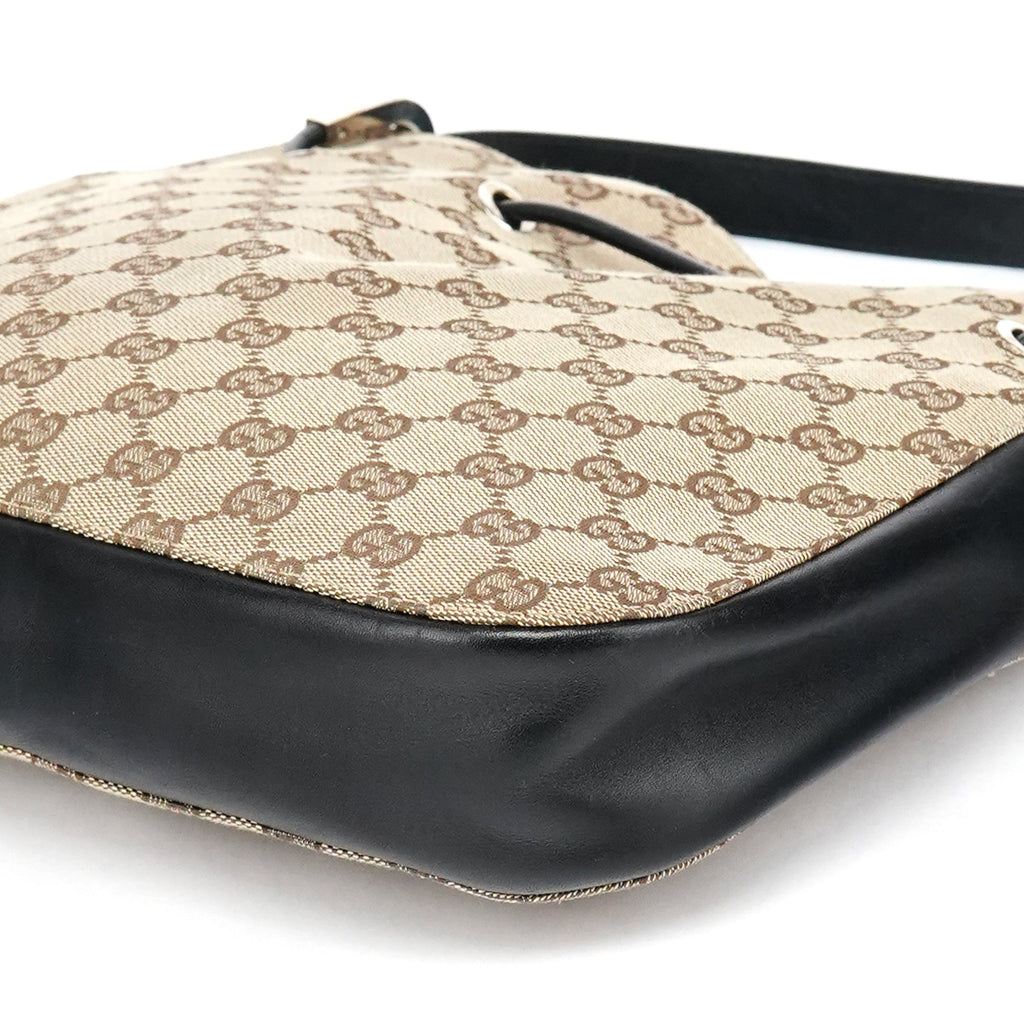 Beige GG Drawstring Shoulder Bag