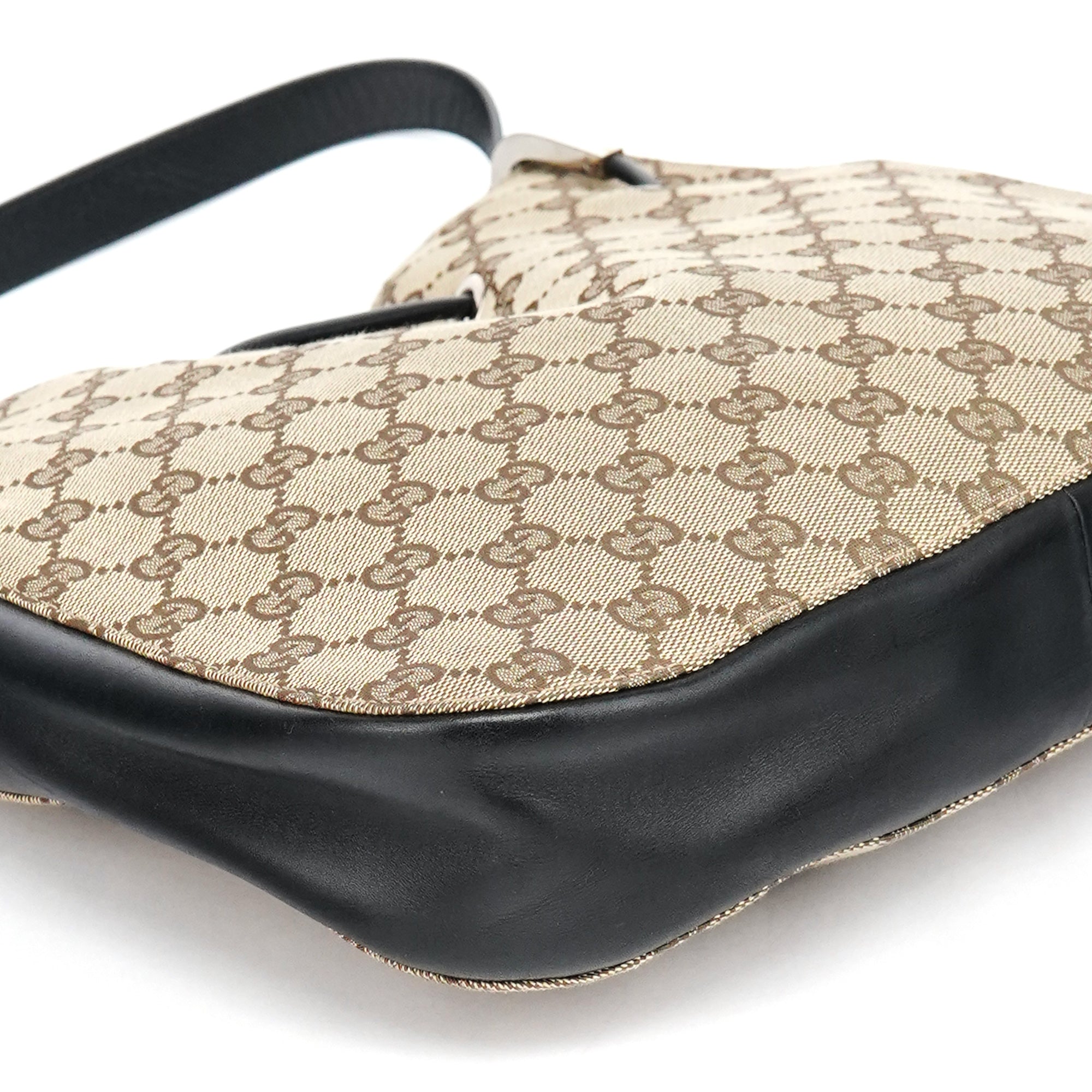Beige GG Drawstring Shoulder Bag