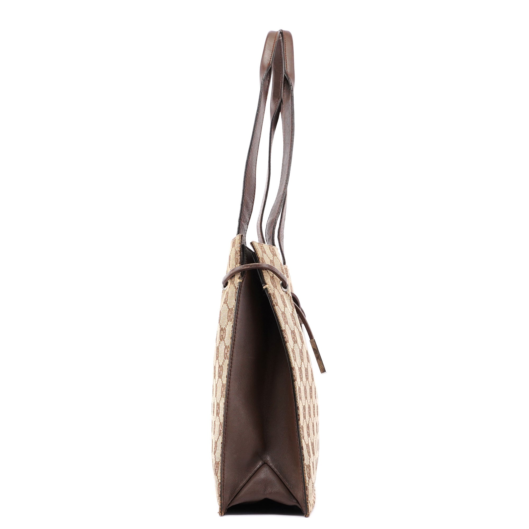 Beige GG Drawstring Tote