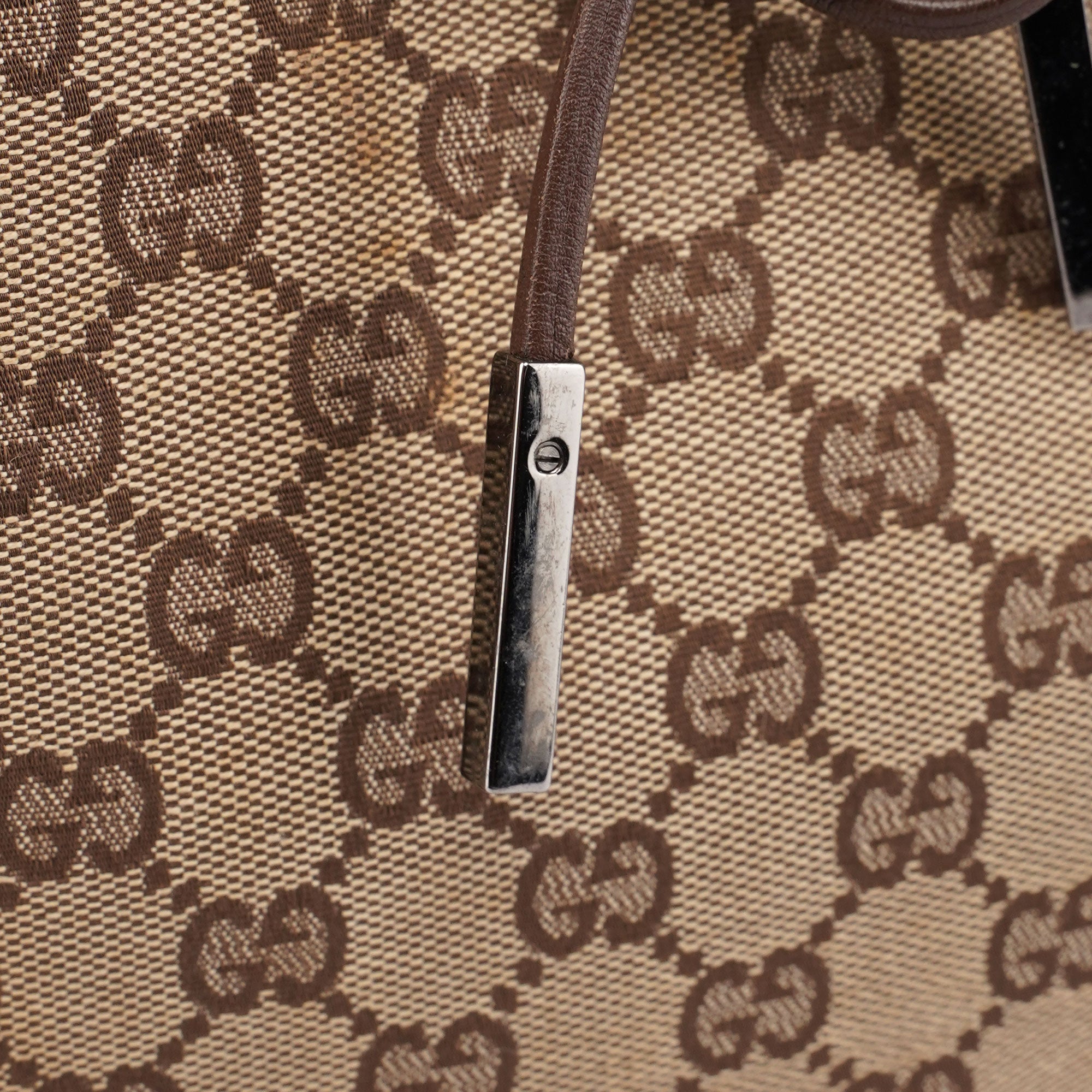 Beige GG Drawstring Tote